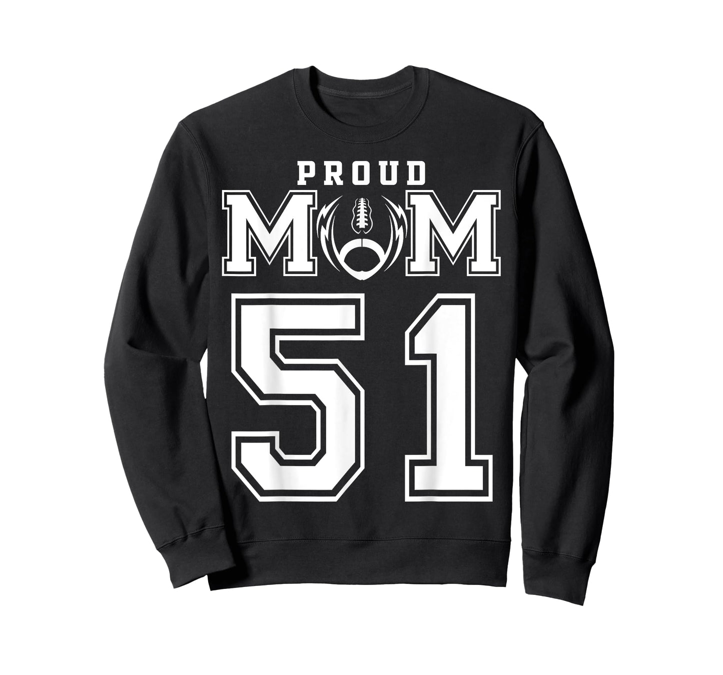 Custom Proud Football Mom Number 51 Personalized For Women T-Shirt