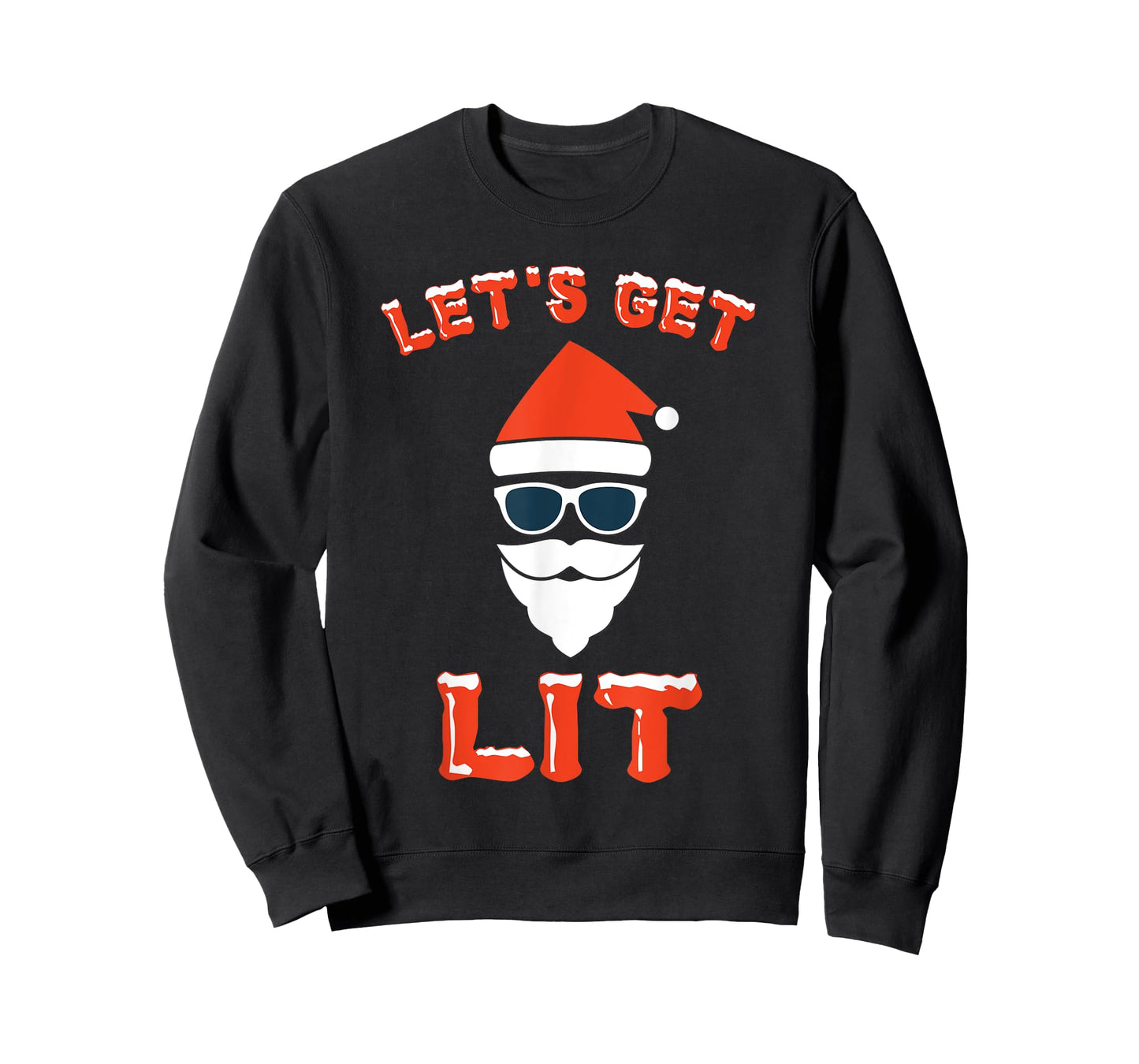 Let's Get Lit Funny Christmas Drinking T-Shirt Funny Xmas T-Shirt