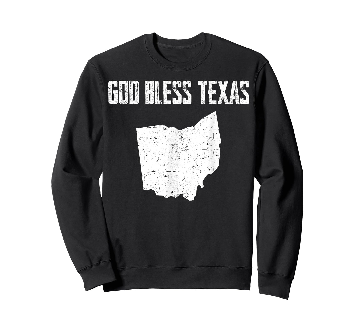 God Bless Texas Ohio Cool Funny Vintage US States Map Tee T-Shirt