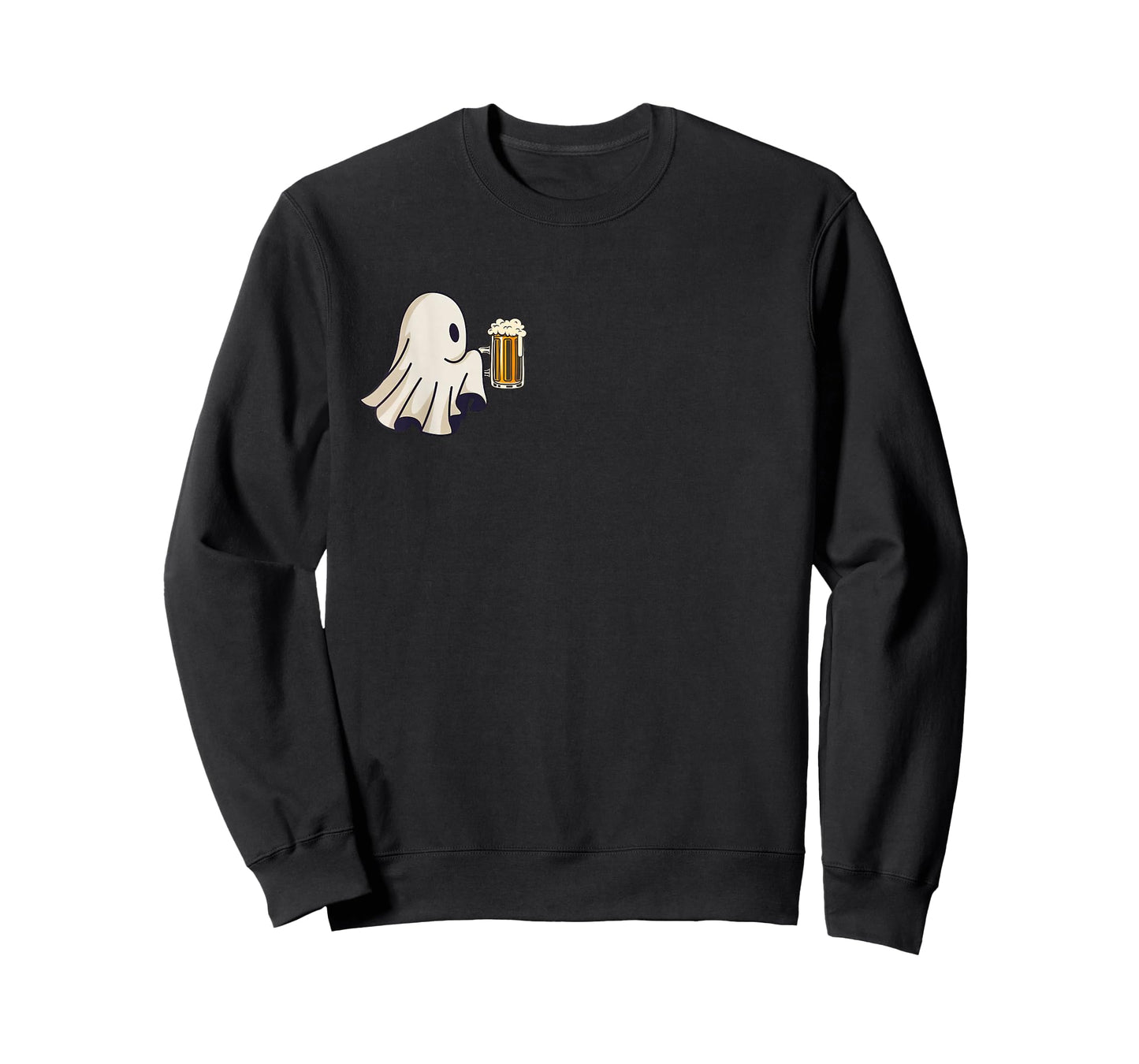 Little Ghost Drinking Beer Funny Halloween Costume Men Women T-Shirt