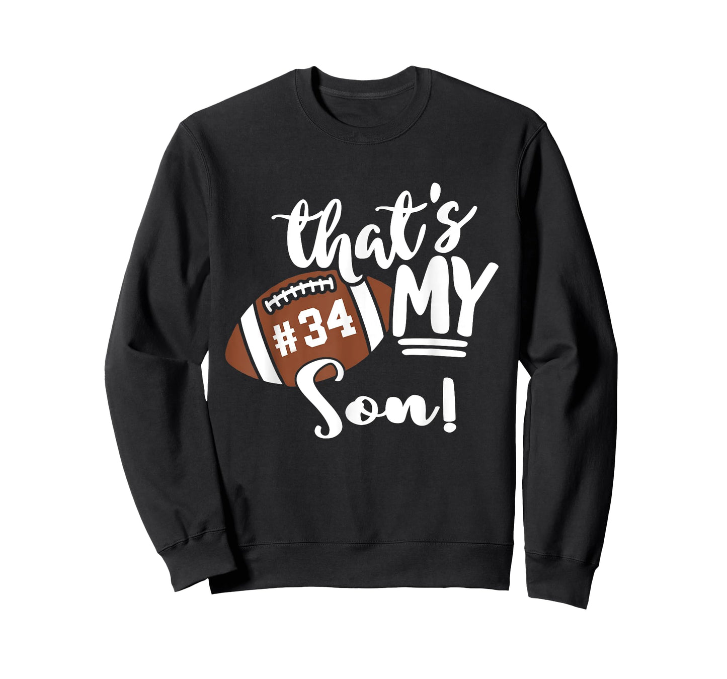 That's My Son Football 34 Jersey Number Vintage Mom Dad T-Shirt