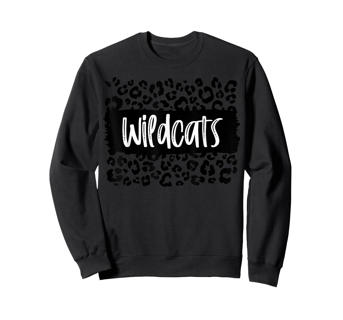 Wildcats Team Mascot School Spirit Game Night Leopard Print T-Shirt