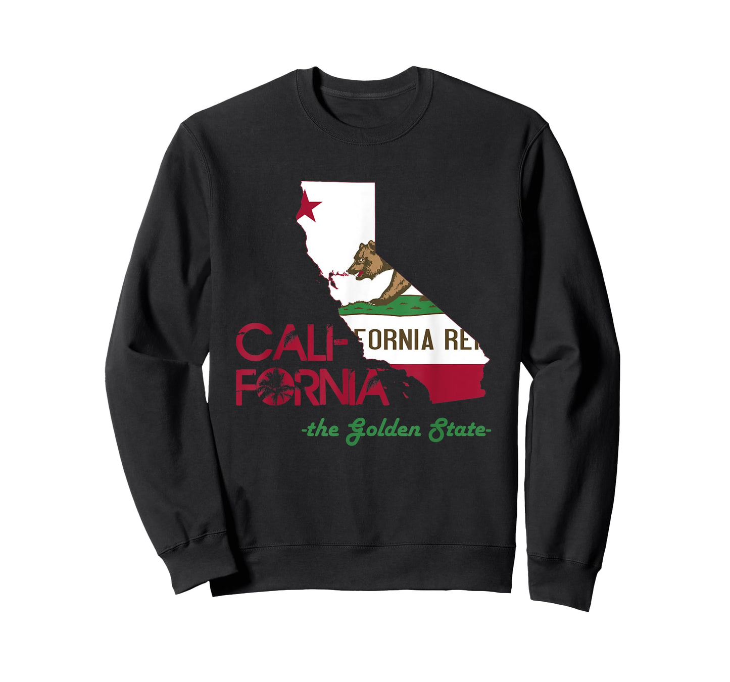 California State Flag Map T Shirt The Golden State T-Shirt