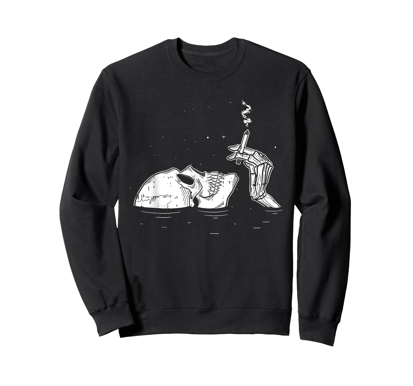 Skeleton Drowning Halloween Spooky Bones Skull Gothic Goth T-Shirt