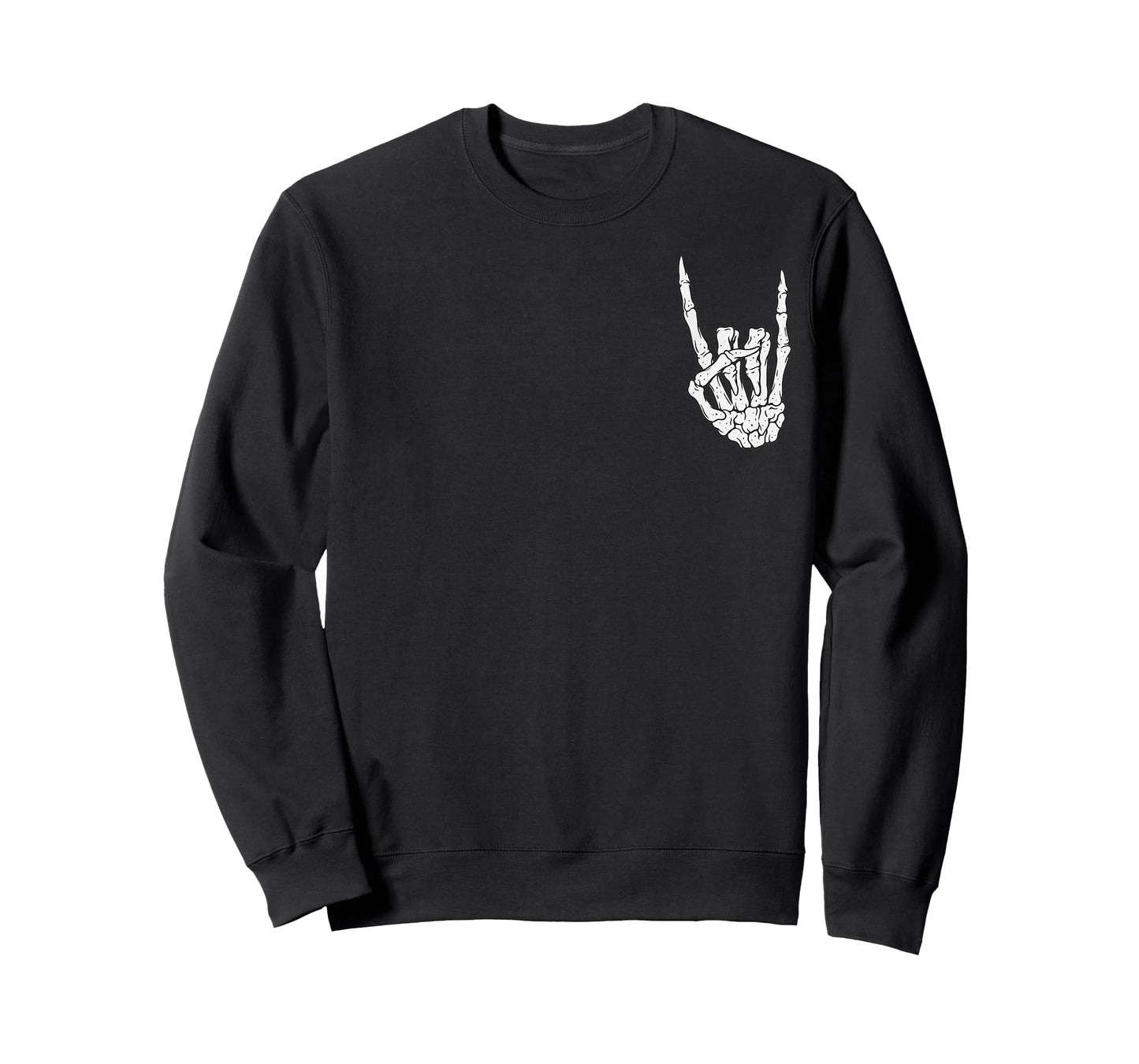 Skeleton Rock Hand Pocket Lazy Halloween Costume Cool Bones T-Shirt