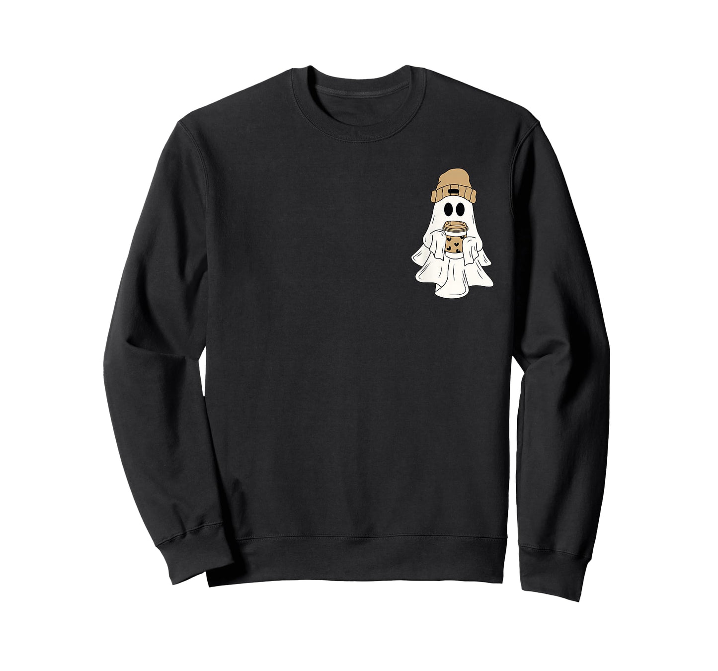 Ghost Drinking Coffee Funny Halloween Costume Coffee Lover T-Shirt