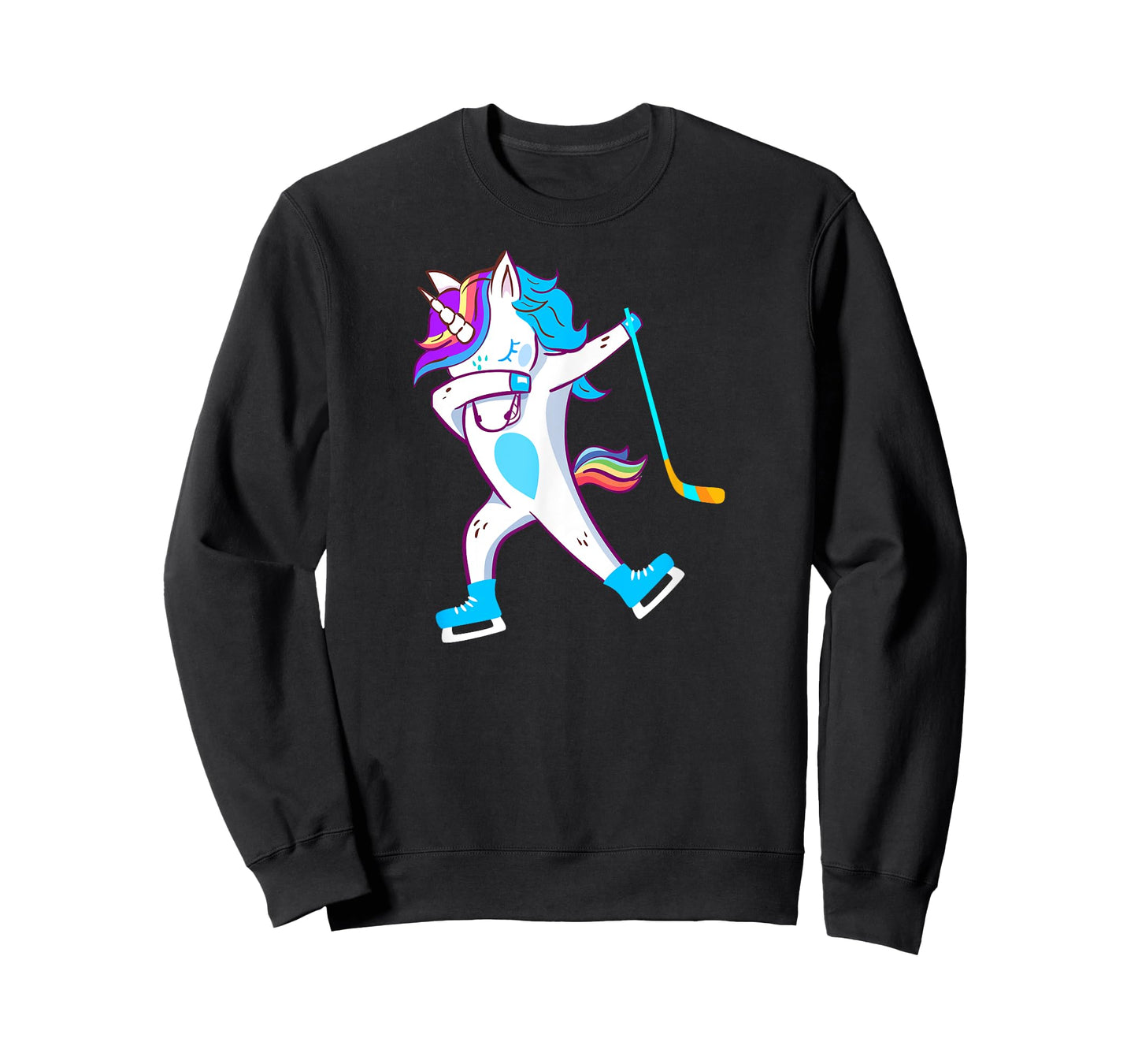 Dabbing Hockey Unicorn Puck Kids Boys Girls Cool Ice Hockey T-Shirt