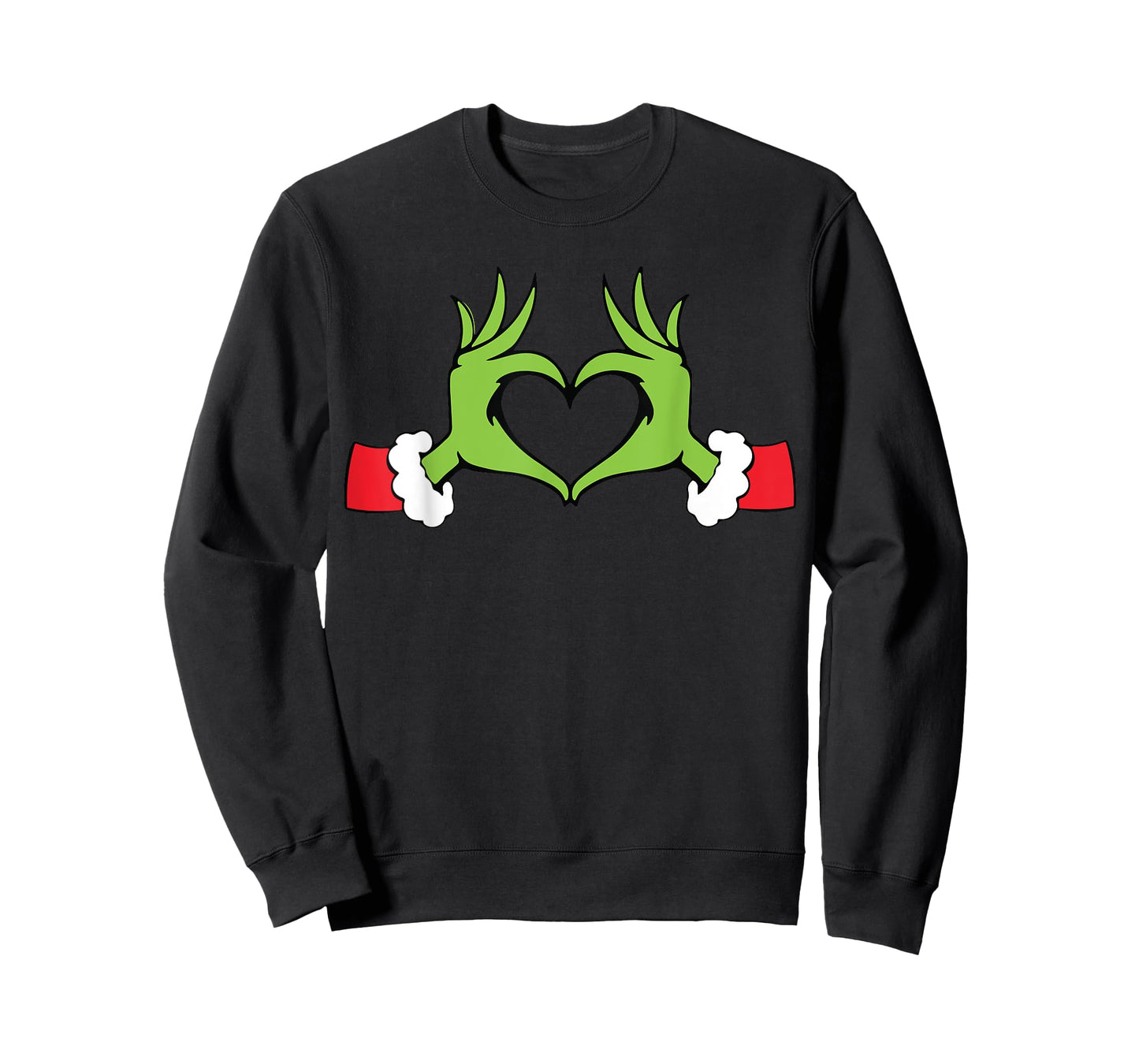 Funny Elf With Cute Heart Hands Style Christmas Costumes T-Shirt