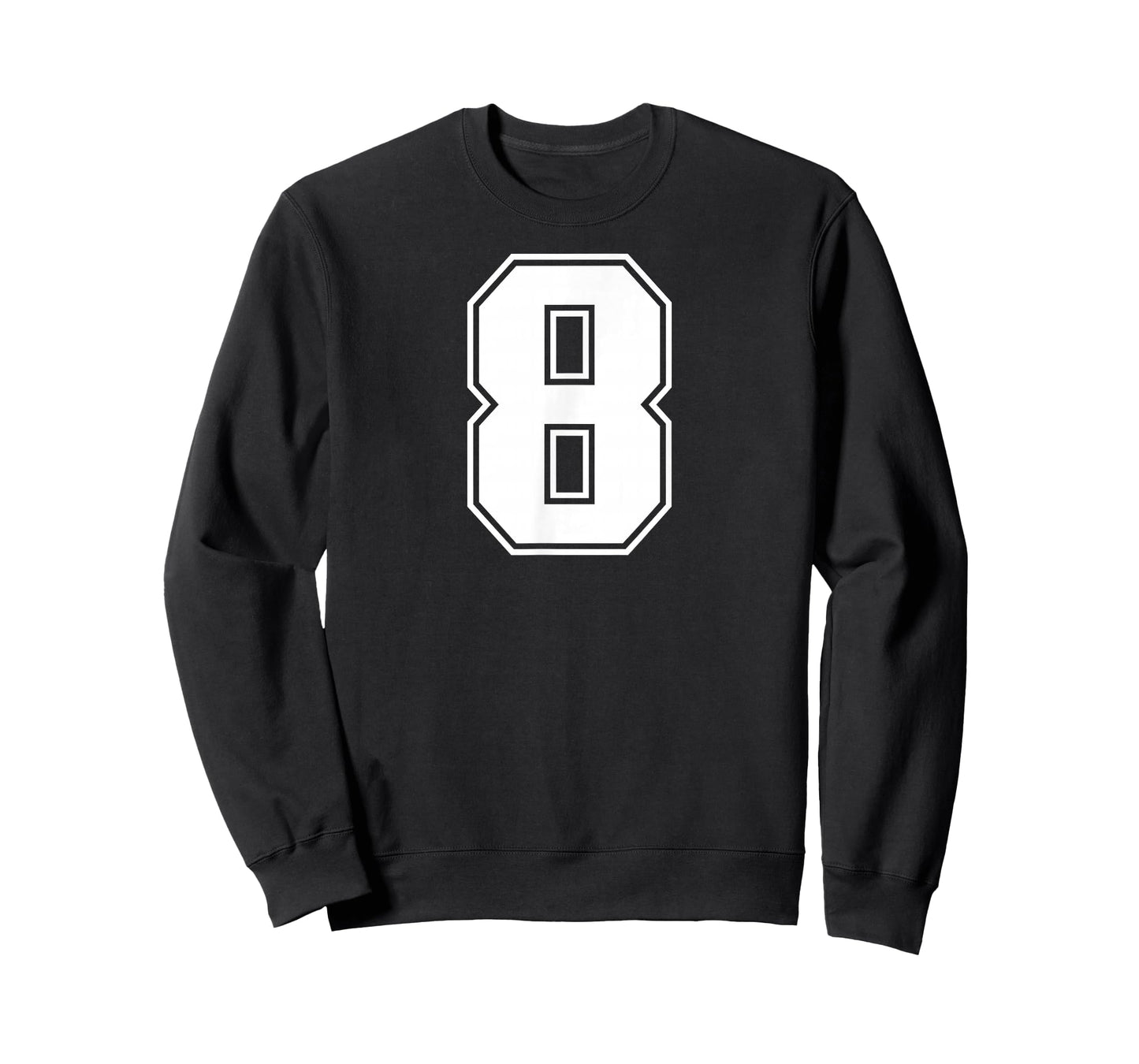 8 Number Eight Team Sports Graphic Varsity Matching T-Shirt