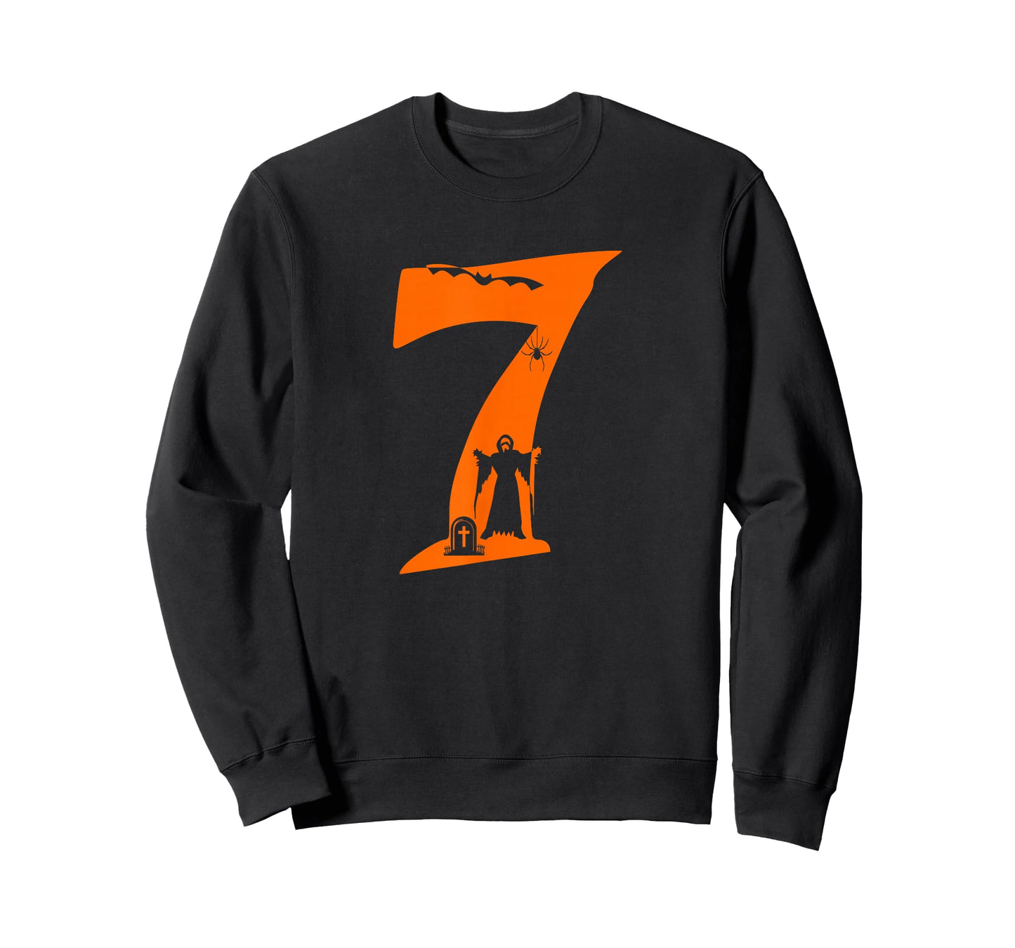 Number 7 Funny Meme Saying 6 7 Six Seven Scary Halloween Boy T-Shirt