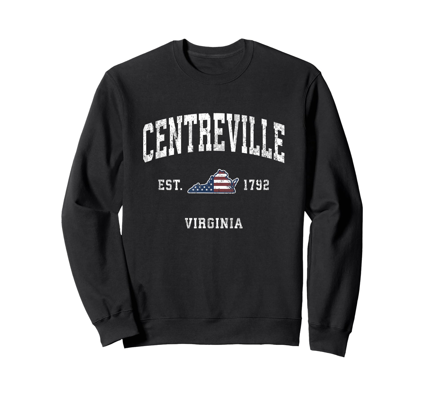Centreville Virginia VA Vintage American Flag Sports Design T-Shirt