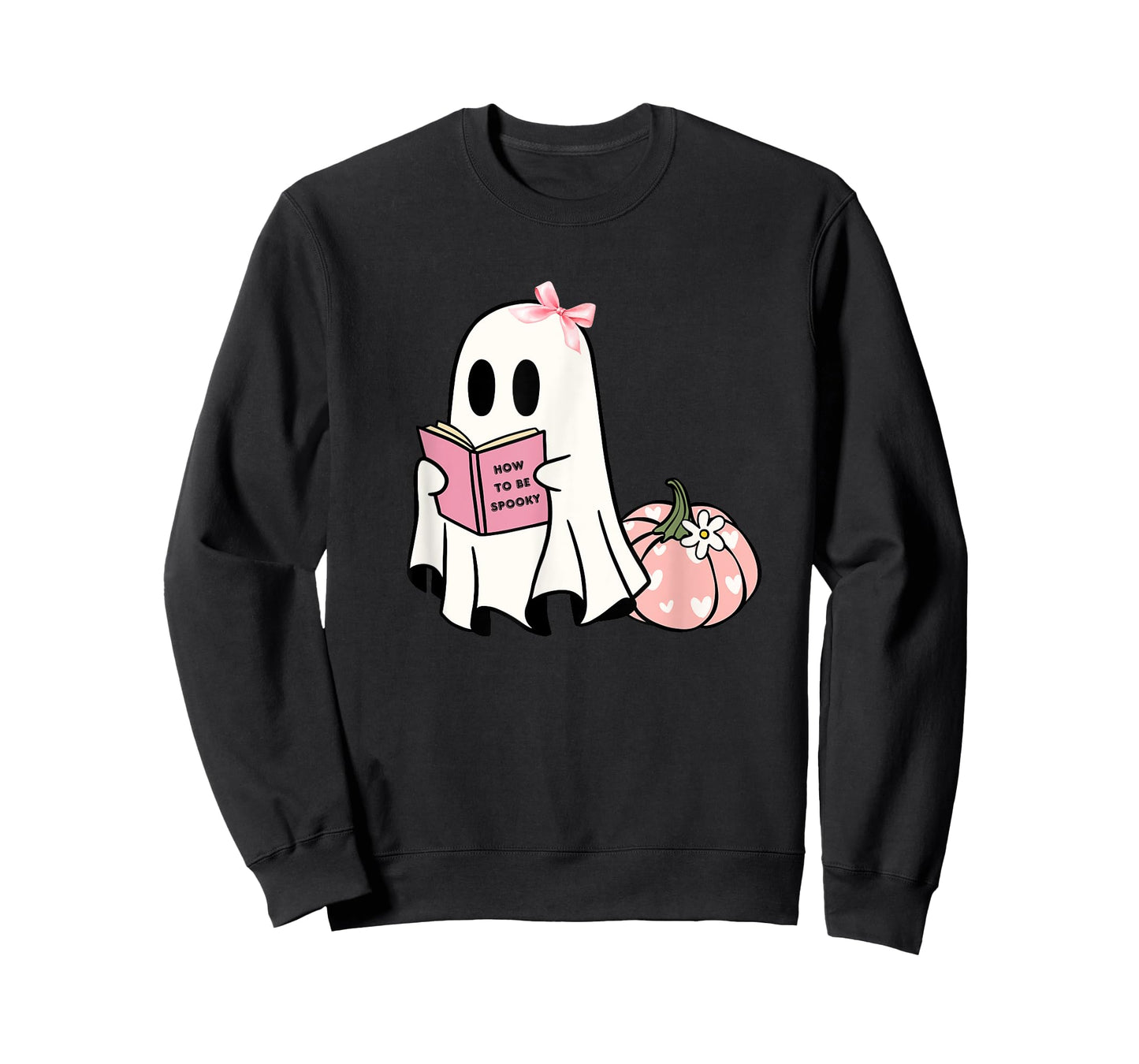 Womens Cute Halloween How to Be Spooky Ghost Pumpkin T-Shirt
