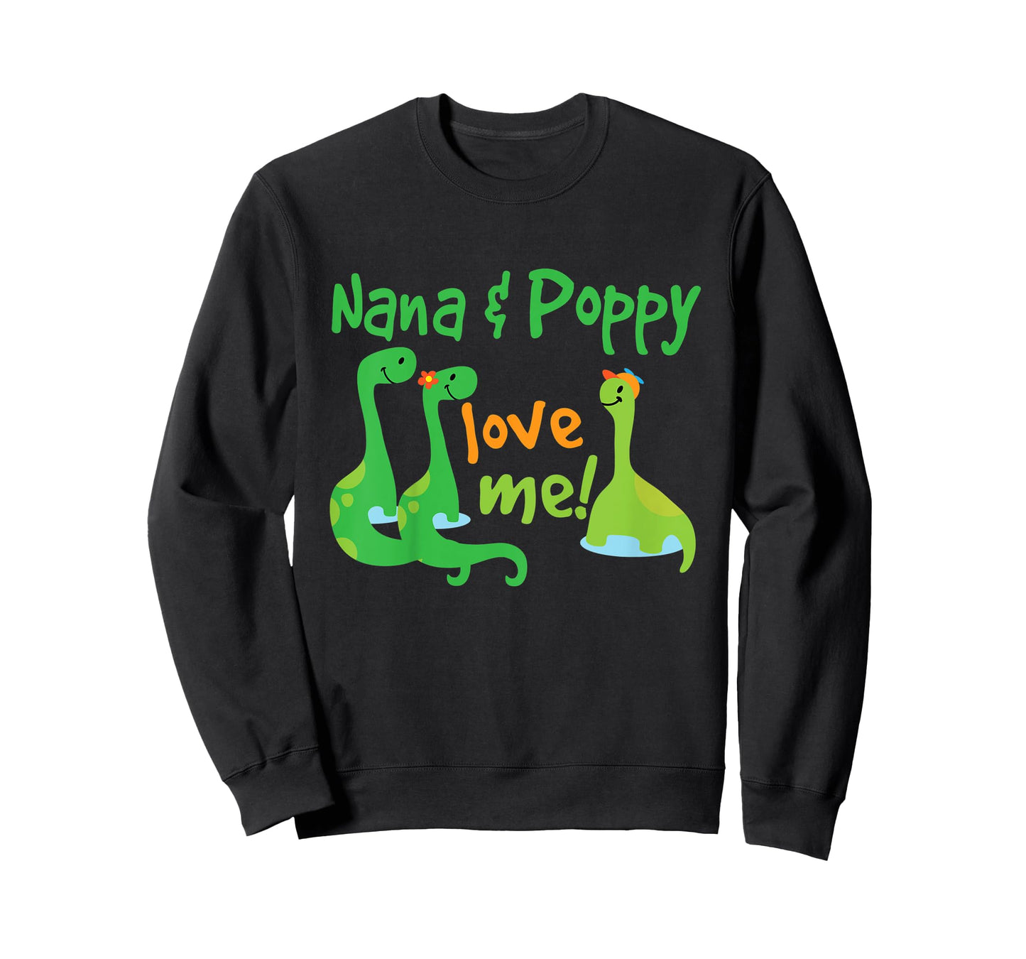 Kids Nana and Poppy Love Me Grandson Dinosaur T-Shirt