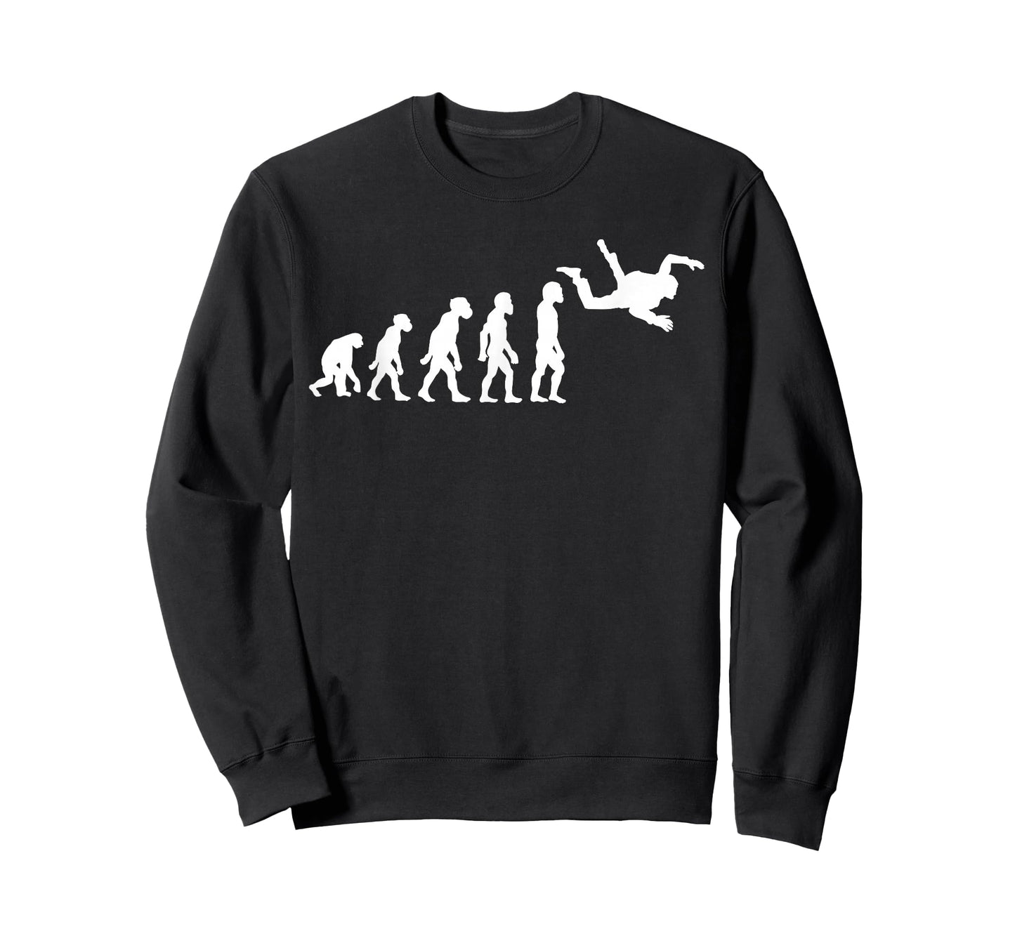 Funny Human Skydiving Evolution Freefall Skydiver Parachute T-Shirt