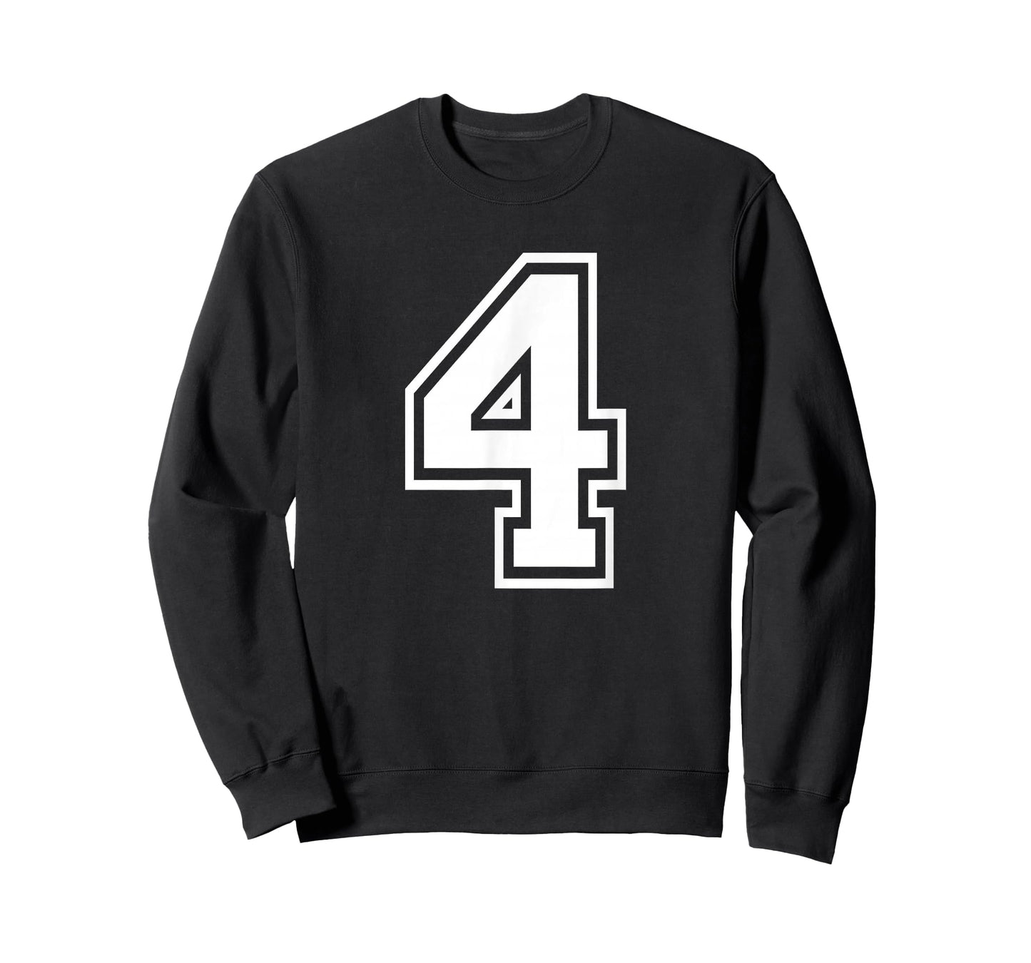 Number 4 Birthday Numbered Uniform Sports Jersey Team T-Shirt