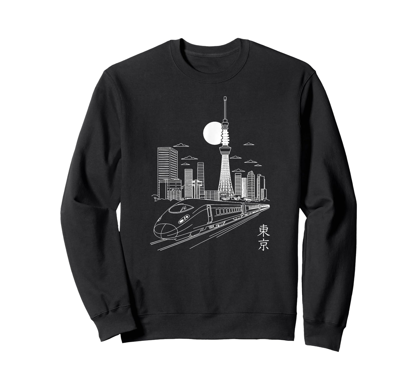 Tokyo Skyline Japan Landmarks Skytree Tokyo Tower Shinkansen T-Shirt