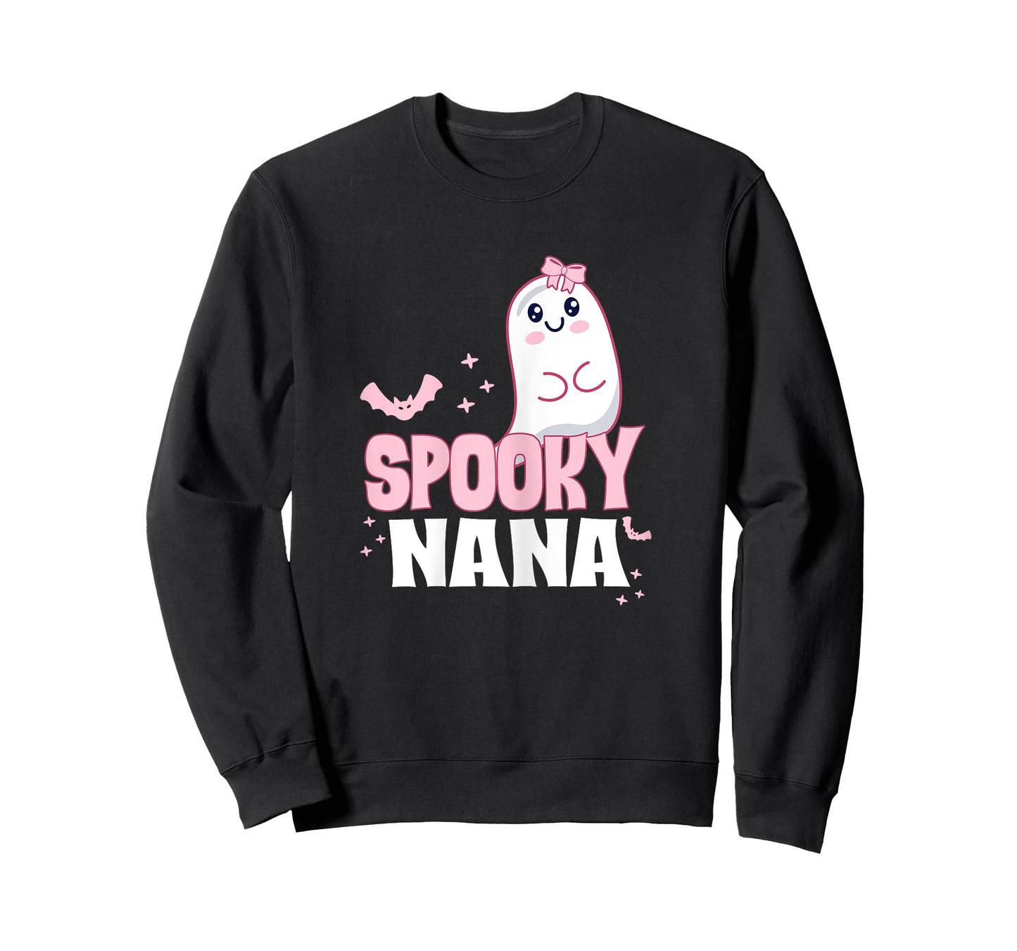 Spooky Nana Family Cute Pink White Ghost Boo Halloween T-Shirt
