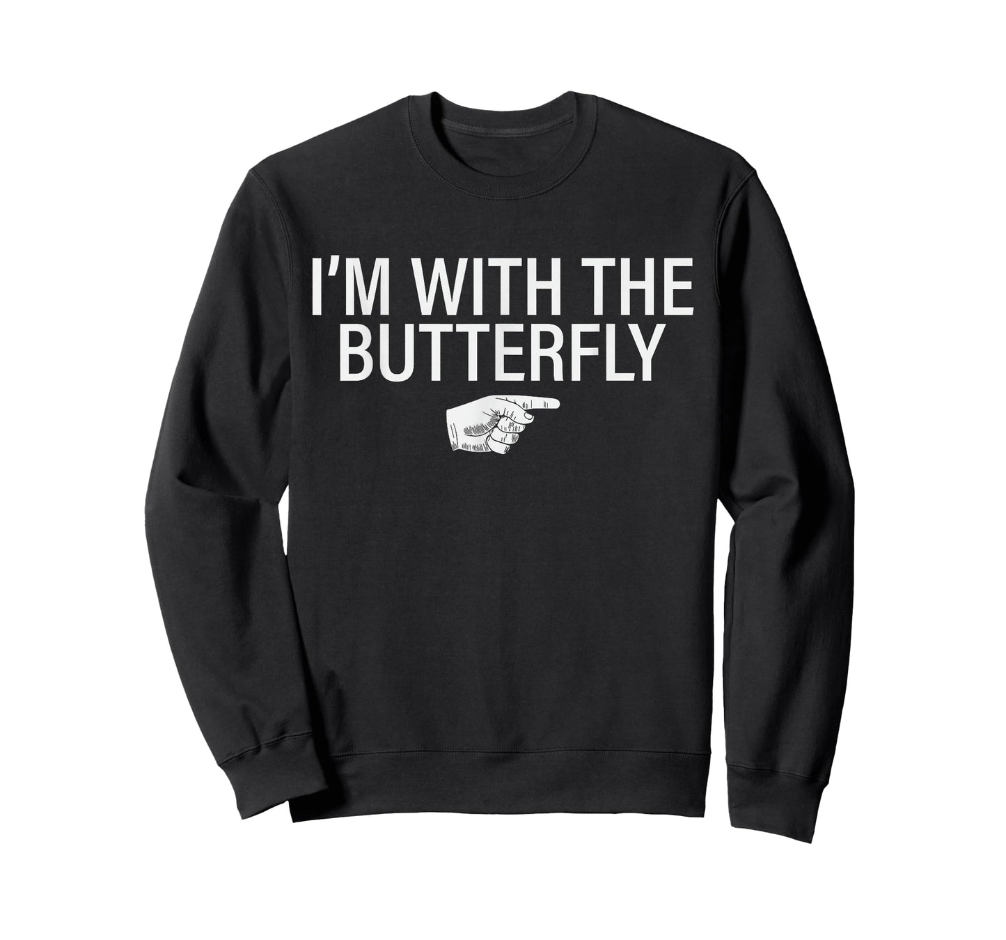 I'm with Butterfly Halloween Costume Funny Couples Matching T-Shirt