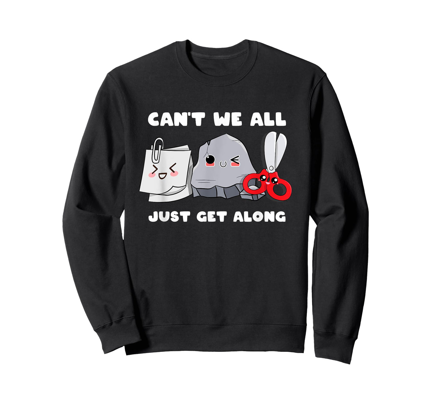 Can't We All Just Get Along Cute Rock Paper Scissors T-Shirt