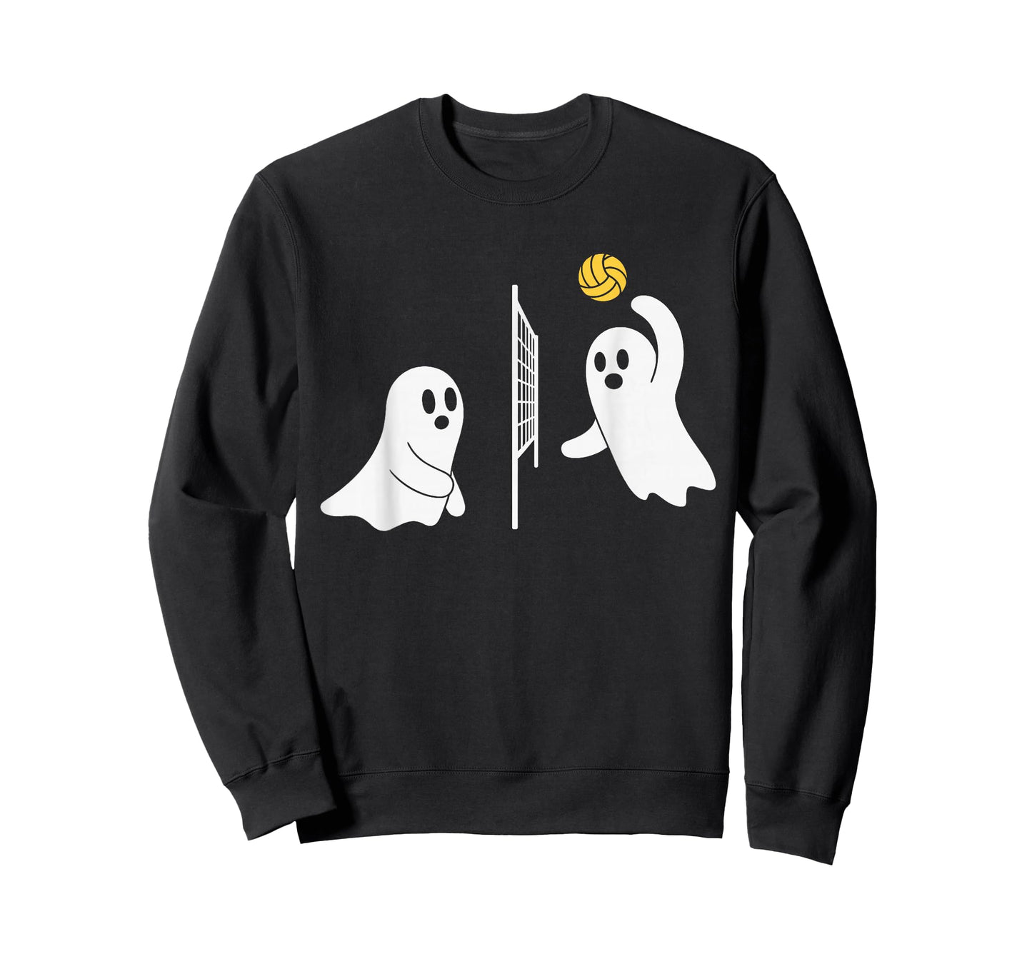 Cute Ghosts Playing Volleyball Lovers Spooky Halloween T-Shirt
