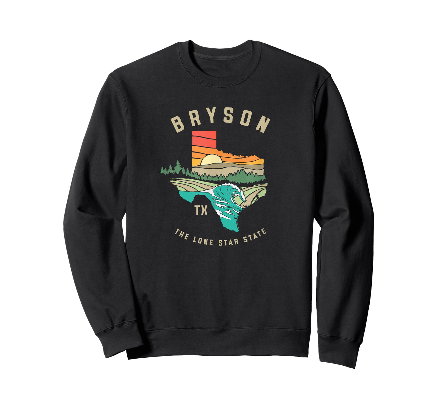 Bryson Texas Outdoors Vintage Nature Illustration T-Shirt