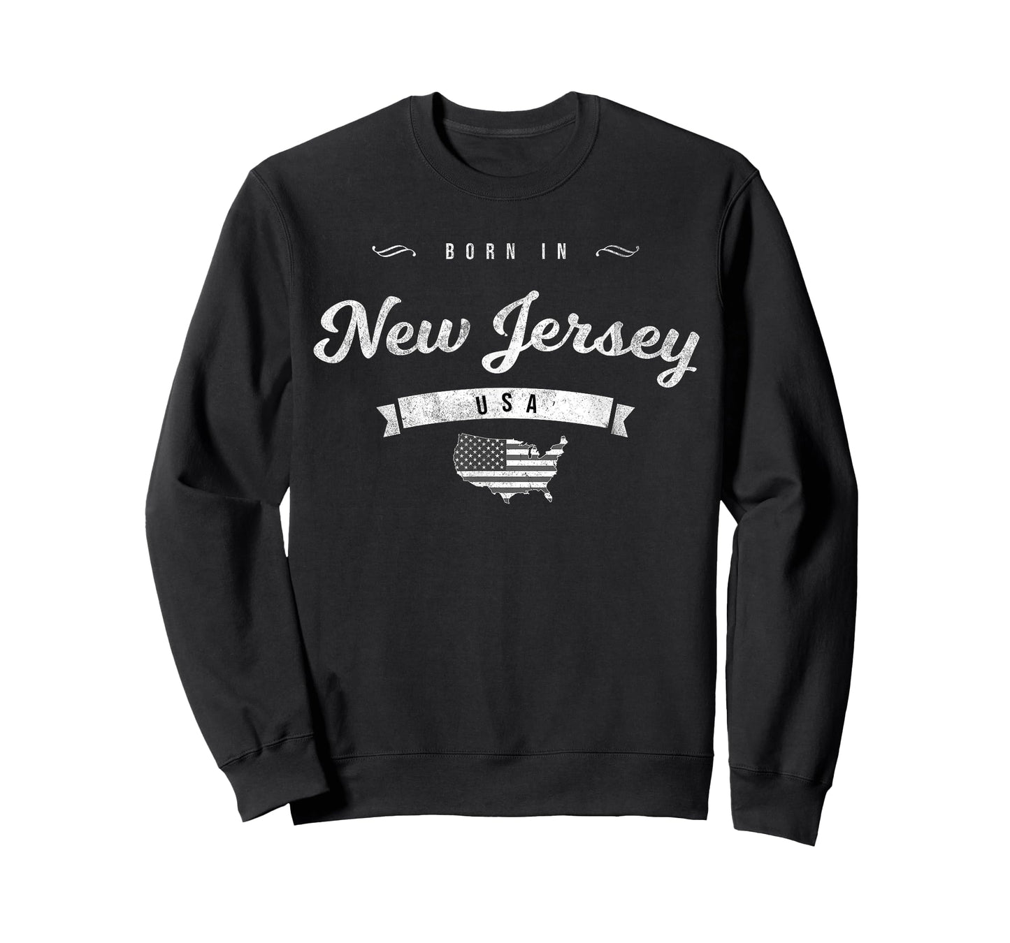 Born in New Jersey NJ Retro Vintage USA Map Flag T-Shirt
