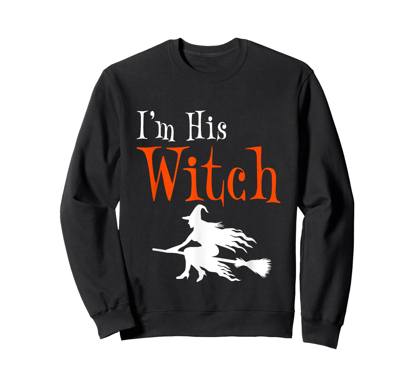 I'm His Witch Funny Matching Couple Halloween Costume T-Shirt