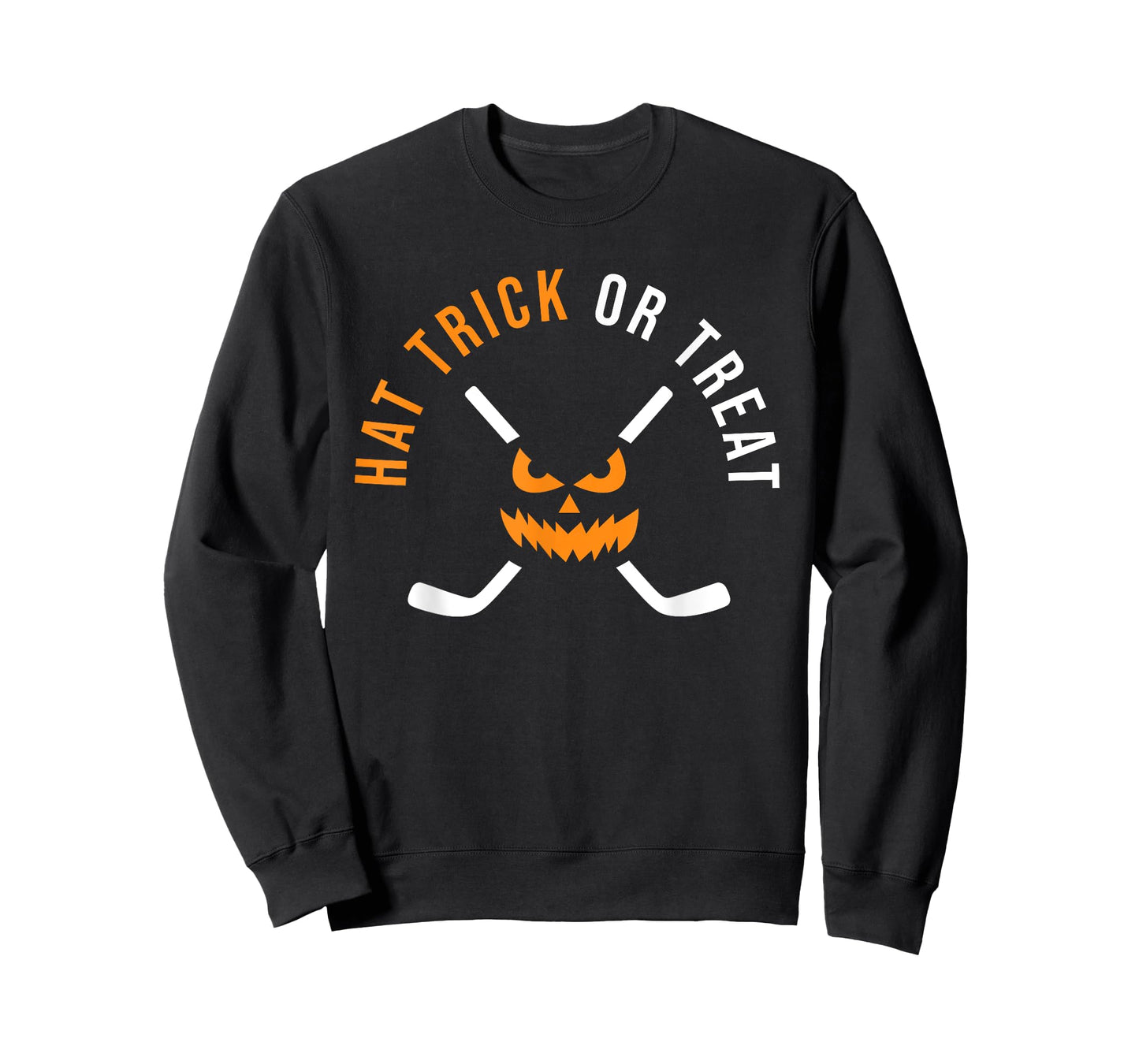 Halloween Hockey Hat Trick Or Treat Ice Hockey Player T-Shirt