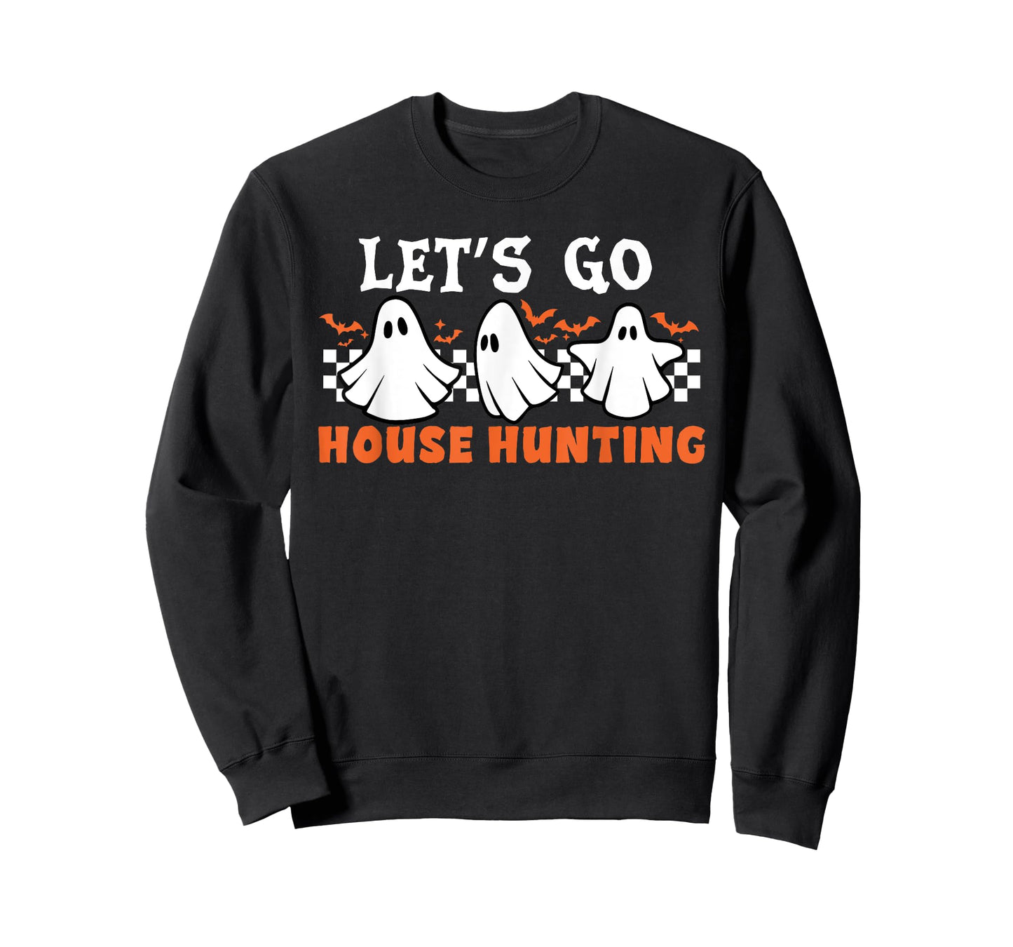 Retro Let's Go House Hunting Ghost Real Estate Halloween T-Shirt