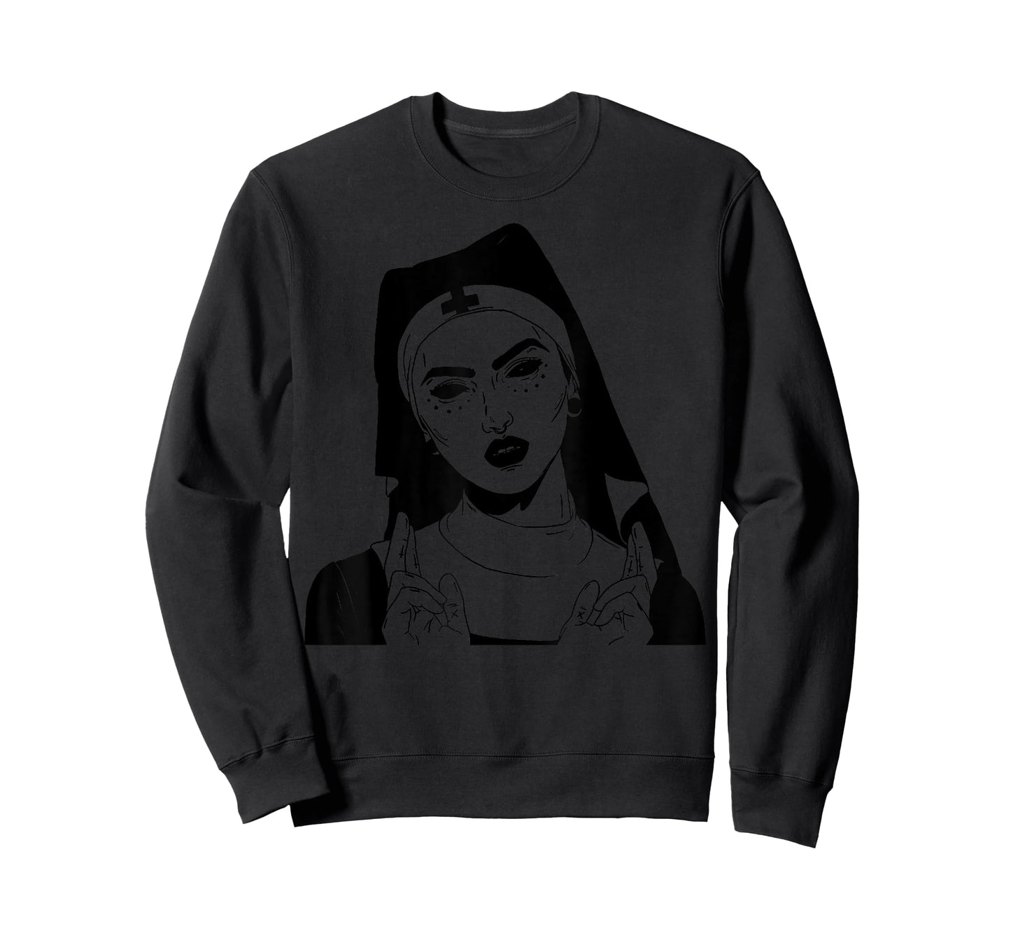 Demonic Satanic Nun Vintage Demon Halloween Party Costume T-Shirt