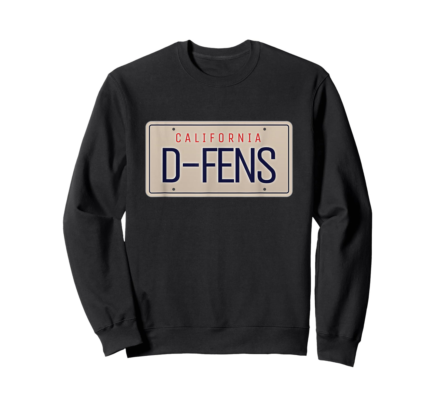 California License Plate D-FENS Pop Culture Fan T-Shirt