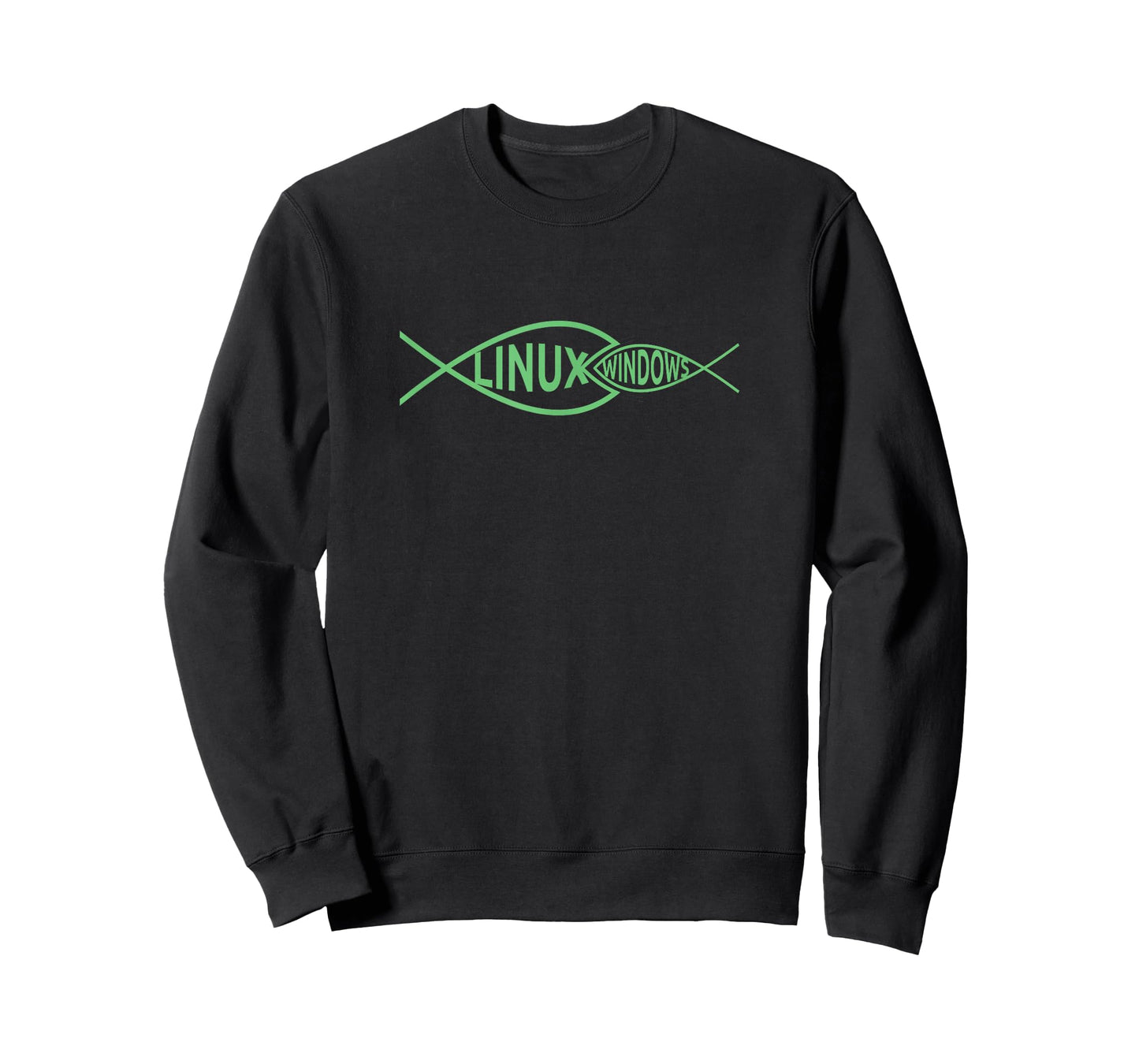 Linux Fish Windows Fish Funny Tech Humor T Shirt T-Shirt
