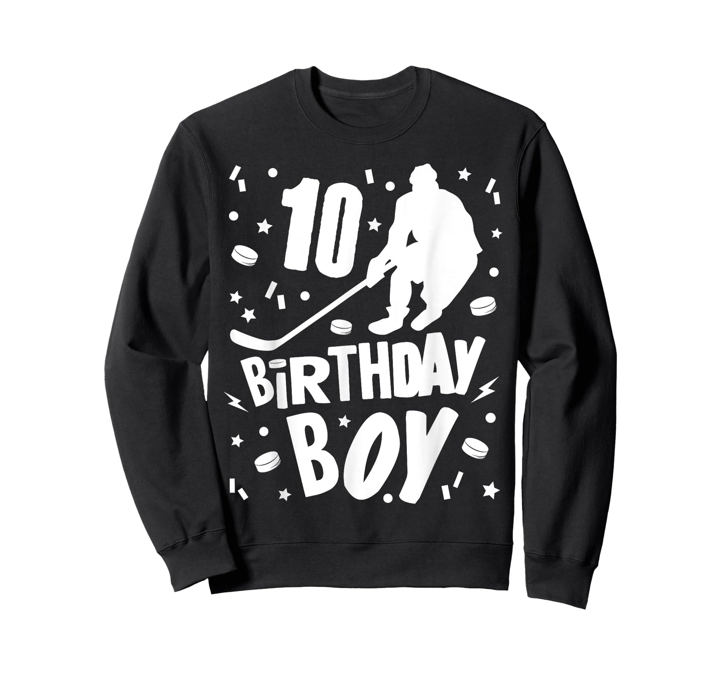 10th Birthday Boy Ice Hockey Kids 10 Years Old Party Gift T-Shirt
