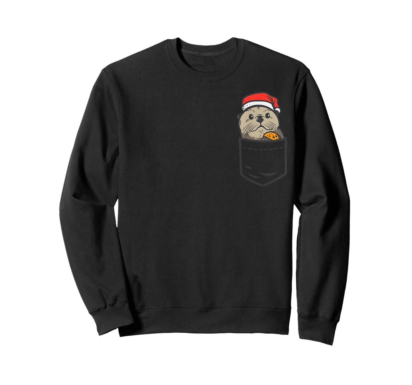 Pocket Sea Otter Santa Cookie Cute Animal Christmas Pet Gift T-Shirt