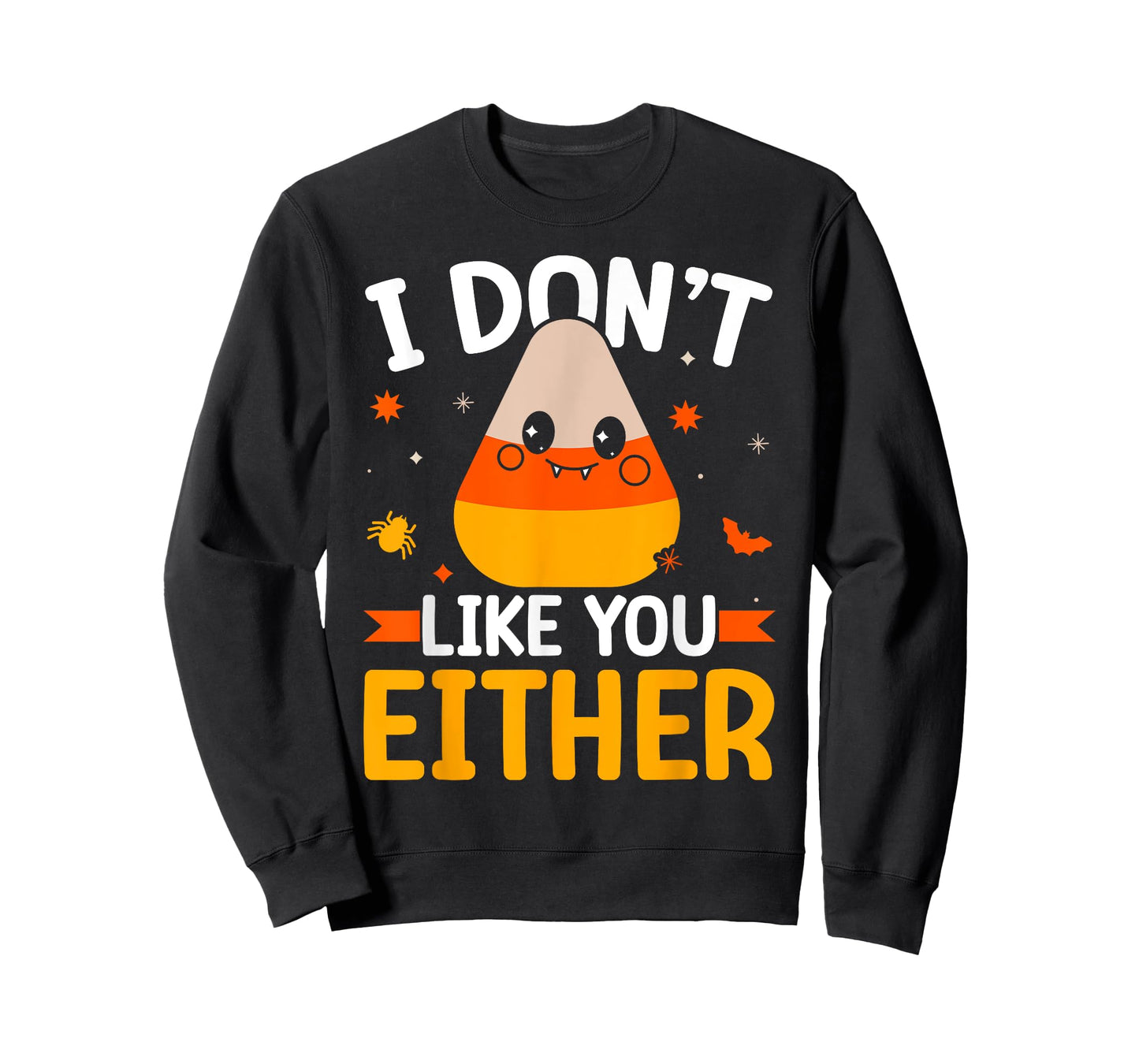 I Don't Like You Either Candy Corn Halloween Costume Retro T-Shirt