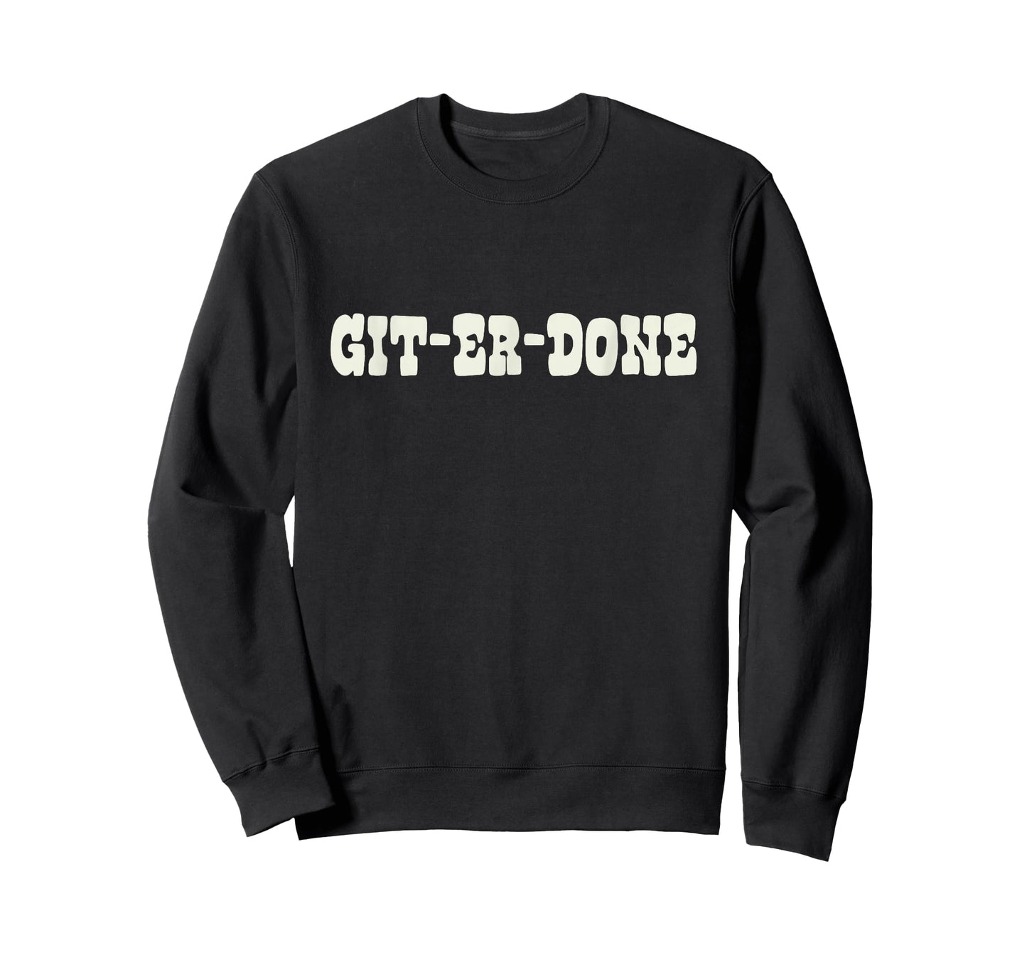 TropicalTees Git-Er-Done Unisex Adult Texas T-Shirt - Black, Small