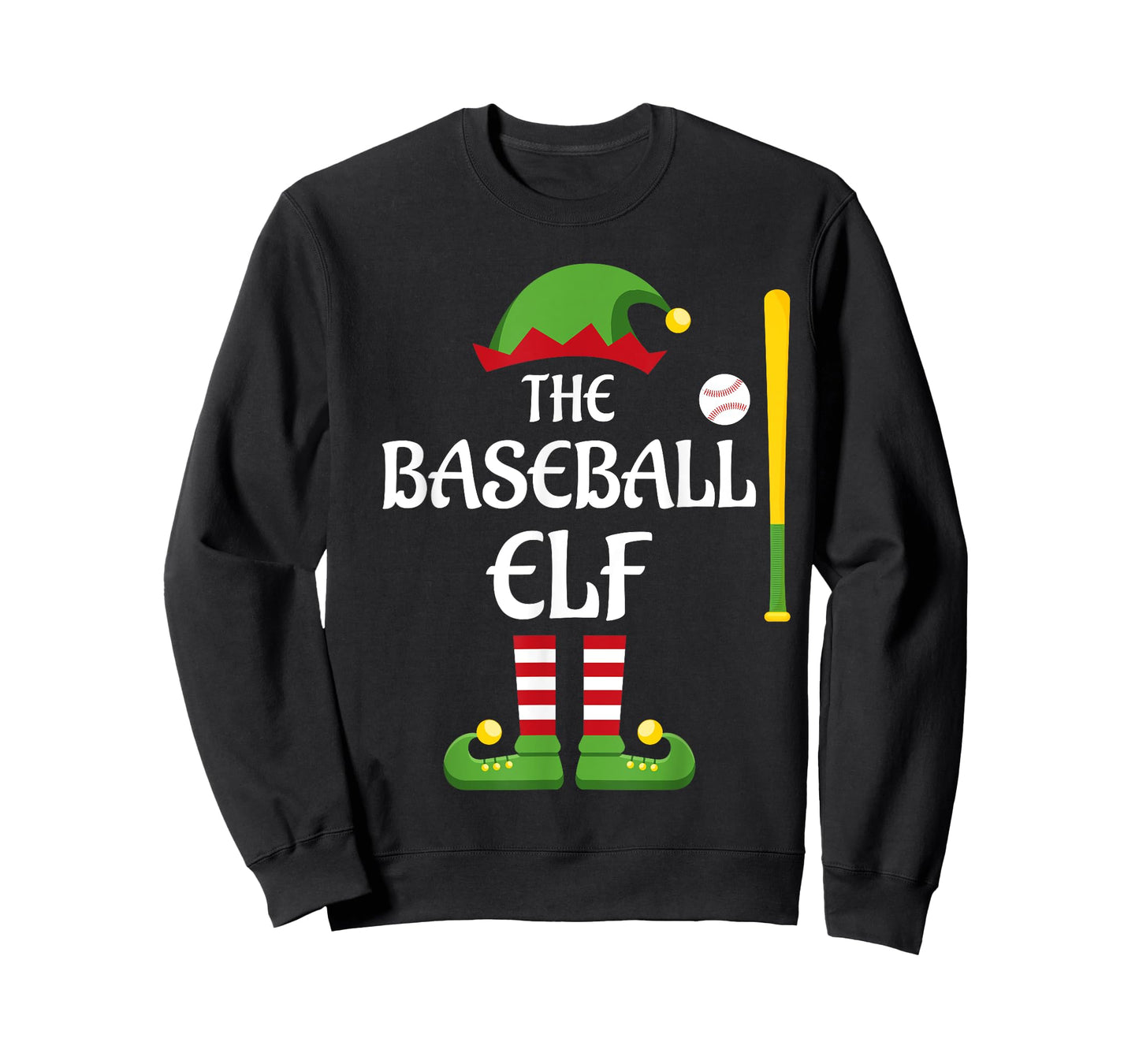 Baseball Elf Family Matching Group Christmas Sporty T-Shirt