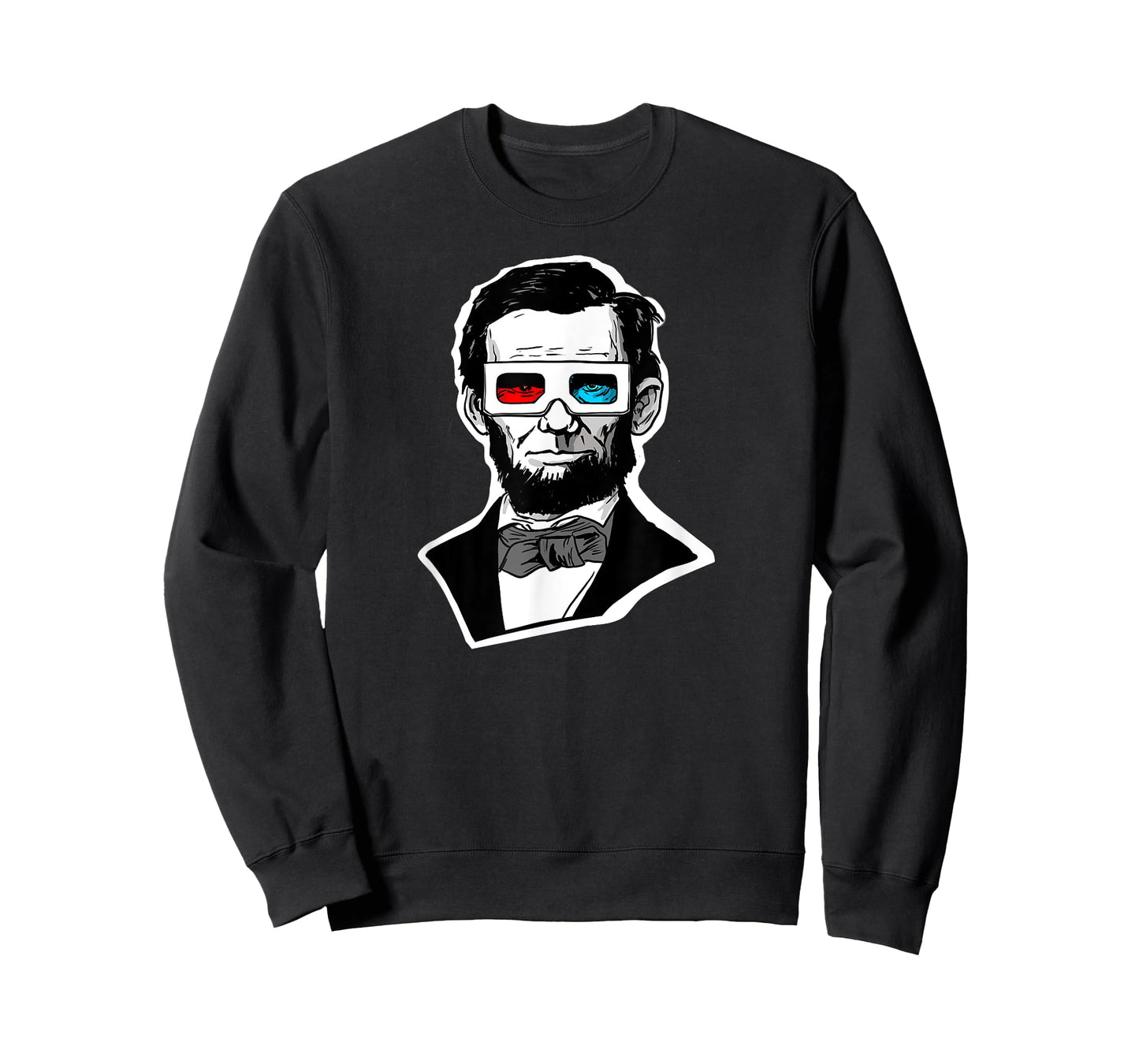 Abraham Lincoln 3D Glasses fun Abe Lincoln Funny 3D Glasses T-Shirt