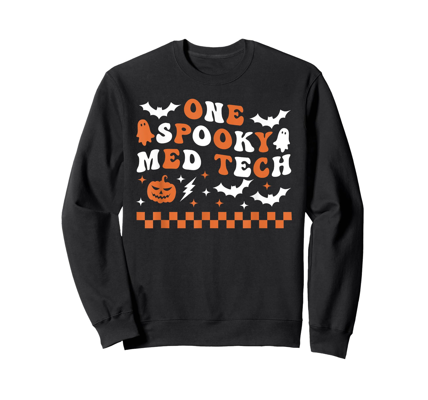 One Spooky Med Tech Halloween Retro Groovy Healthcare T-Shirt