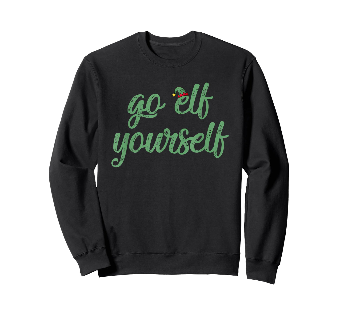 Gman Merch Funny I Hate Christmas Go Elf Yourself T-Shirt - Blue, Small - Unisex-Adults
