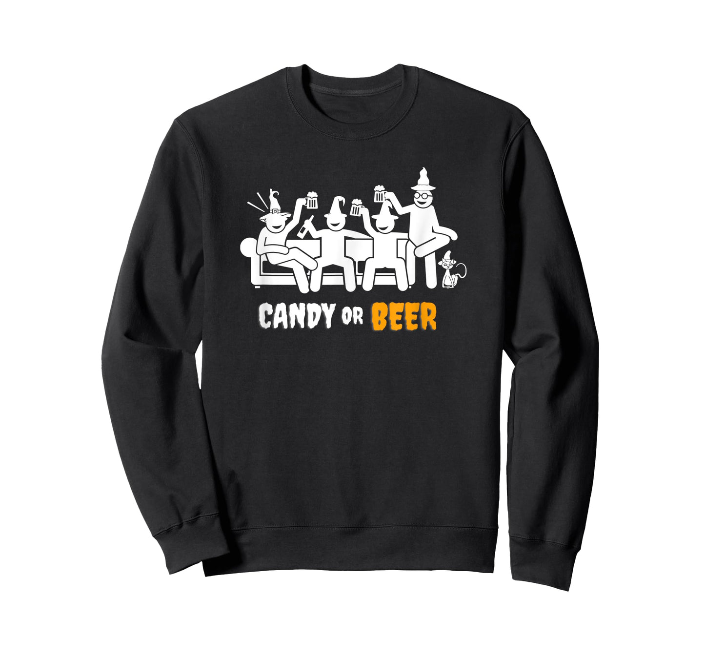 Candy or Beer Halloween Funny Design T-Shirt