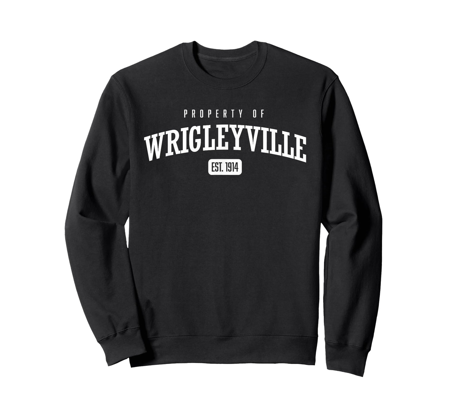 Hometown Heroes - Wrigleyville Est. 1914 T-Shirt - Unisex-Adults, Short Sleeve, Black, Small