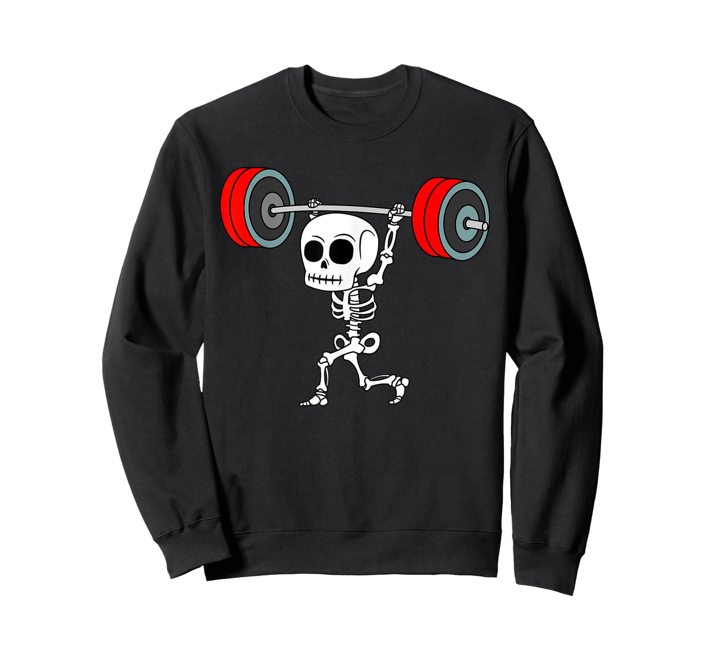 Weightlifting Skeleton Halloween Fitness Gym Workout Costume T-Shirt
