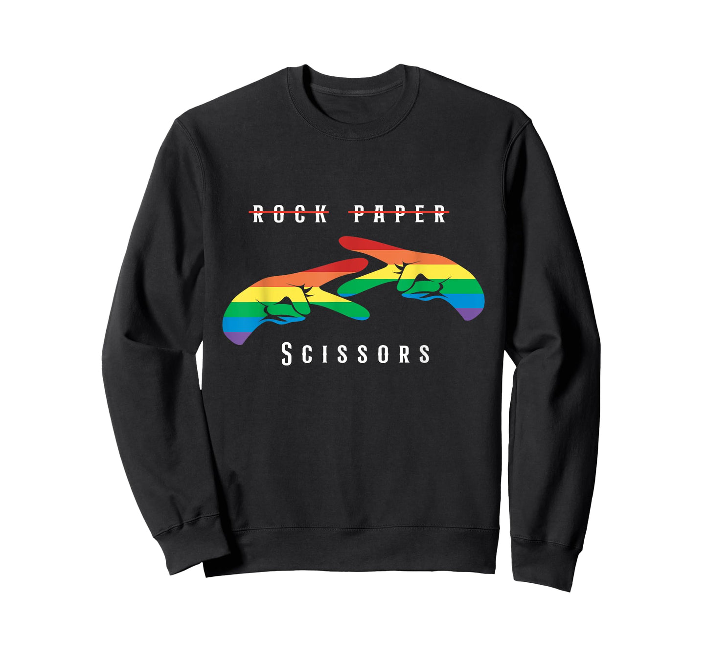 Rock Paper Scissors Funny Lesbian Pride LGBT T-Shirt