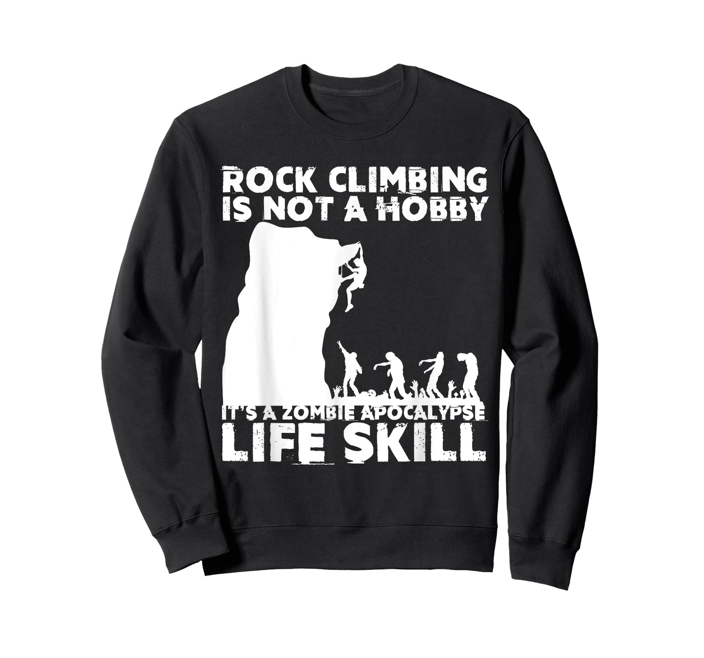 Funny Rock Climber Gift For Men Women Cool Zombie Climbing T-Shirt