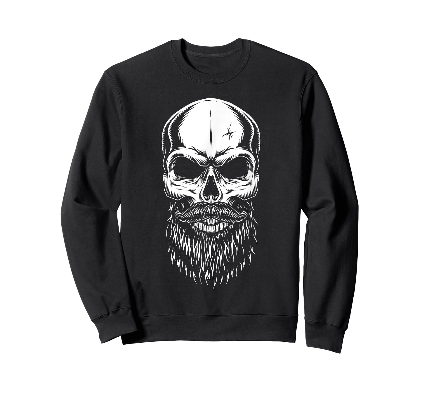 Bearded Skull Lazy Halloween Costume Cool Skeleton Beard T-Shirt
