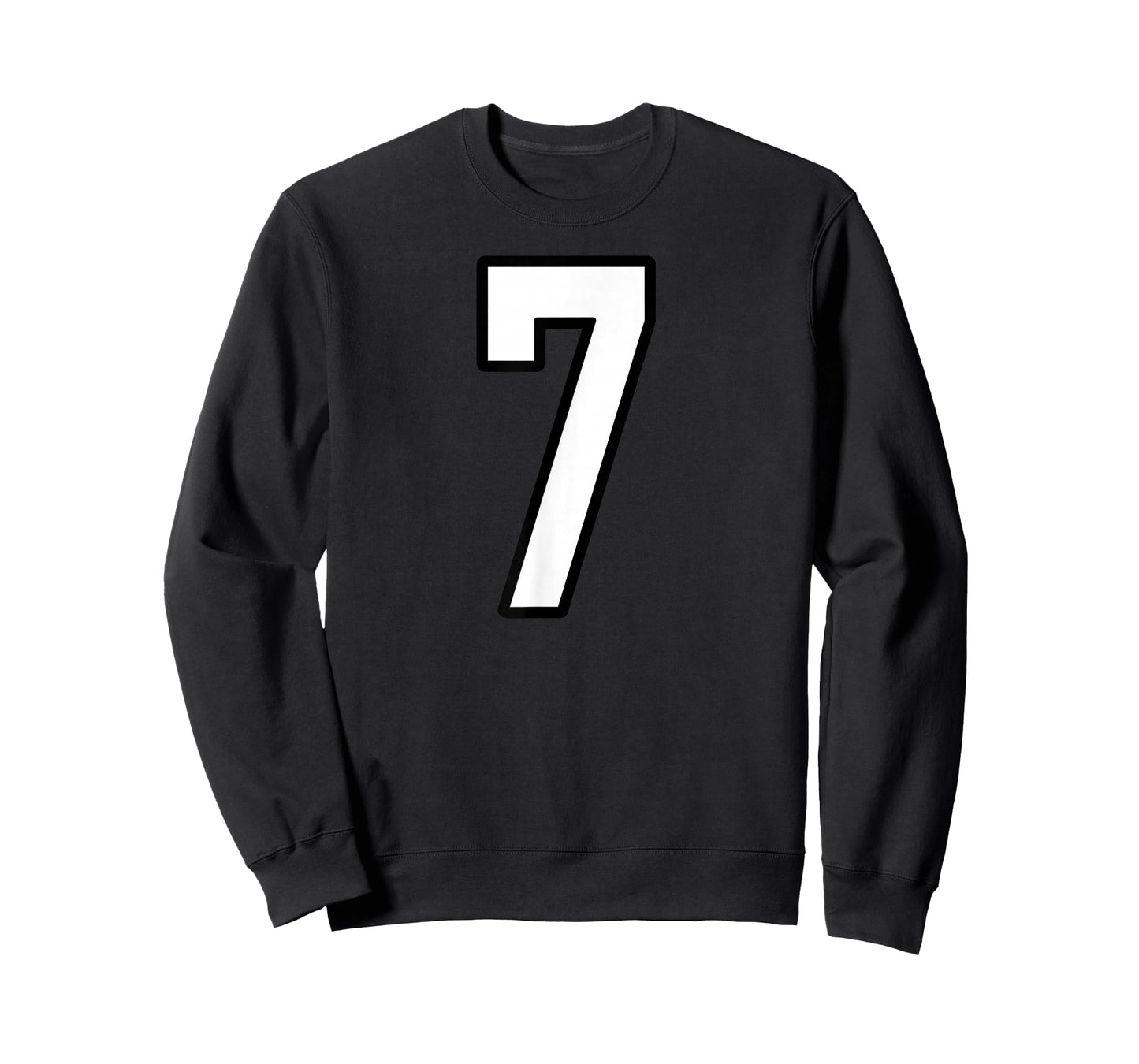 White and Black Sports Number 7 Jersey Uniform Player T-Shirt