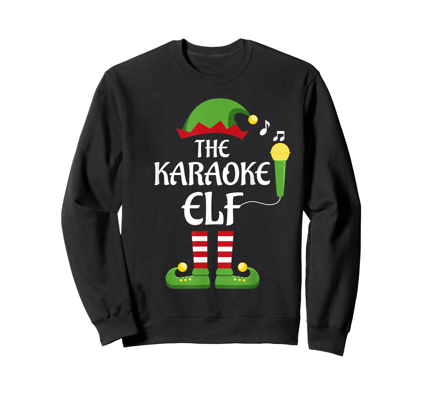 Karaoke Elf Family Matching Group Christmas Singing T-Shirt