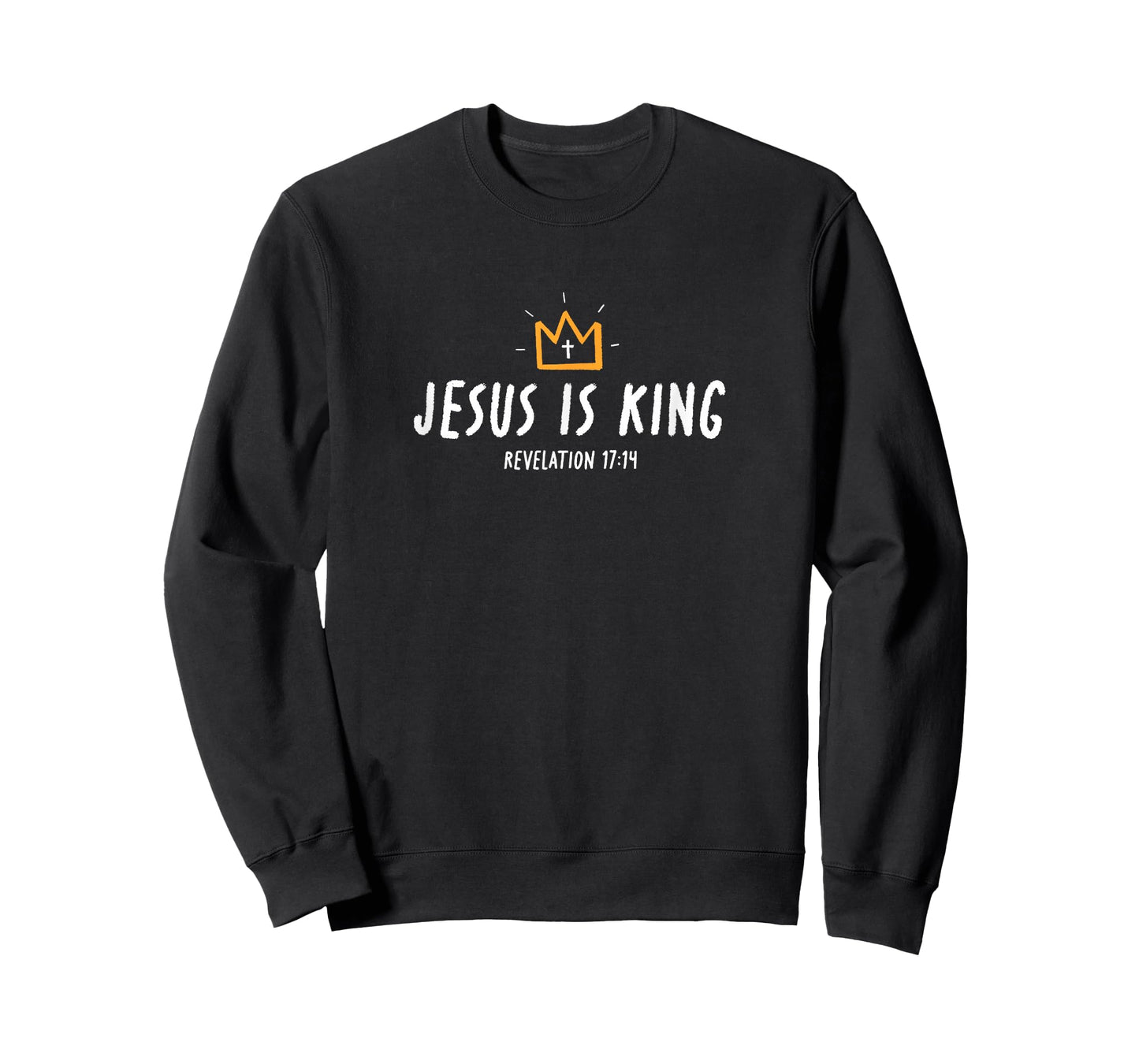 Jesus is King, Christ is King, King of Kings Lord of Lords T-Shirt, Small, Black