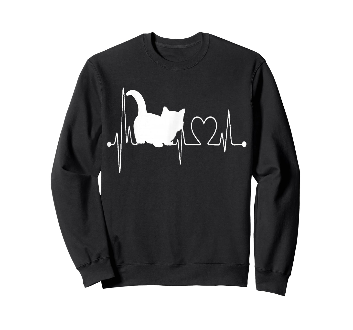 Munchkin Cat Heartbeat EKG Funny Cute I Love My Munchkin Cat T-Shirt